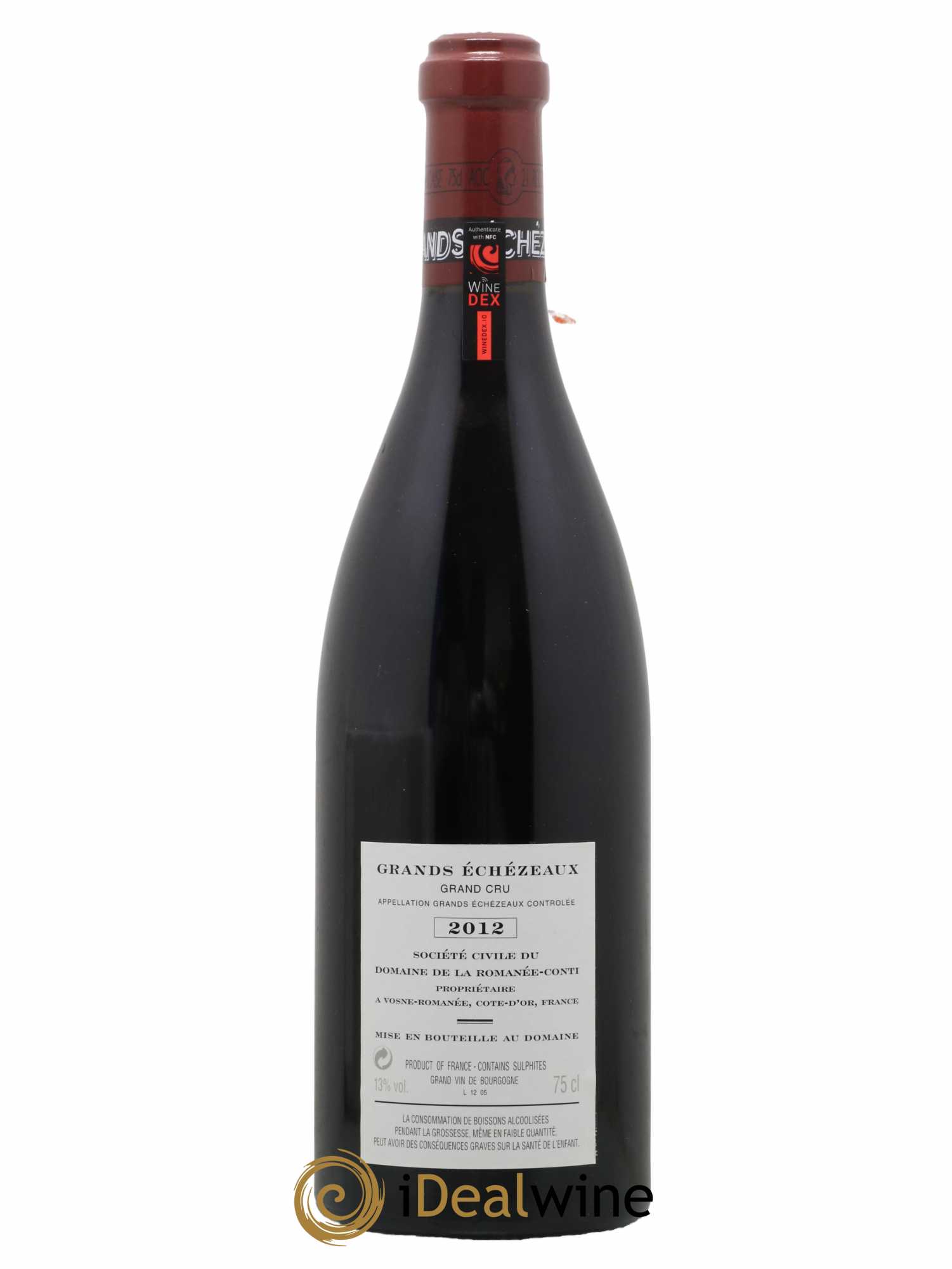 Grands-Echezeaux Grand Cru Domaine de la Romanée-Conti 2012 - Lot de 1 bouteille - 1