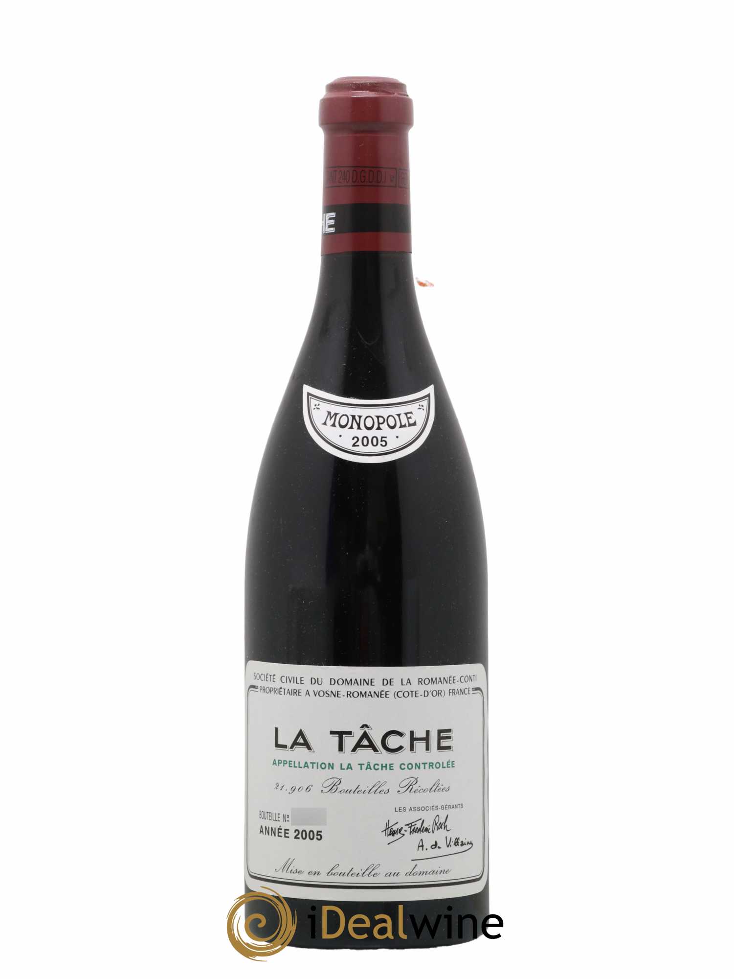 La Tâche Grand Cru Domaine de la Romanée-Conti 2005 - Lot de 1 bouteille - 0