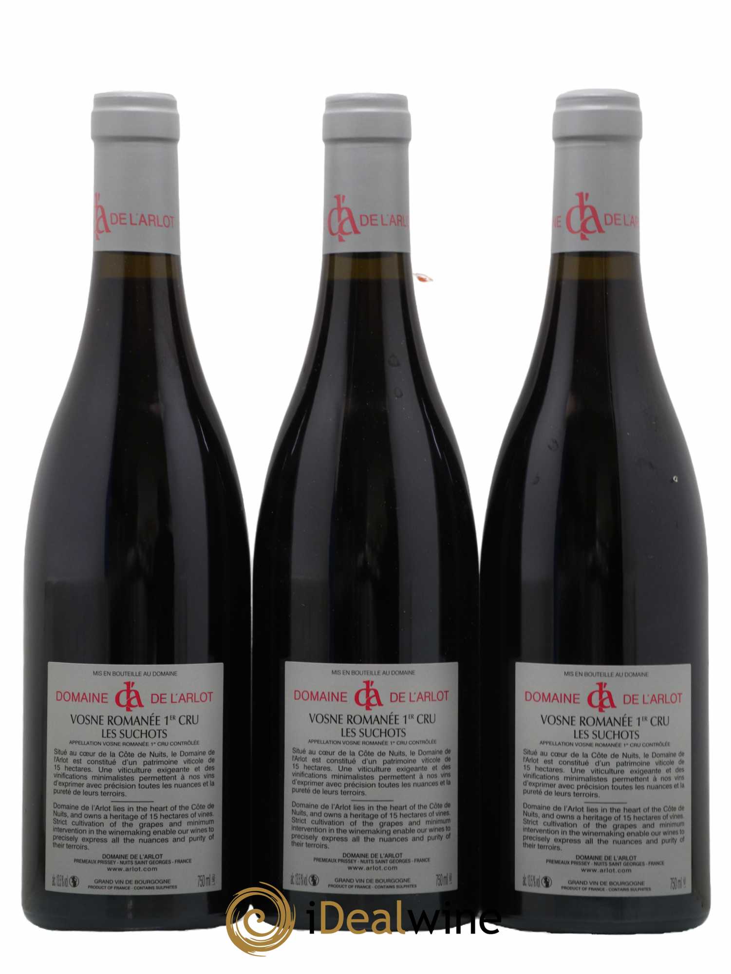 Vosne-Romanée 1er Cru Les Suchots Domaine de l'Arlot 2016 - Lot de 3 bouteilles - 1
