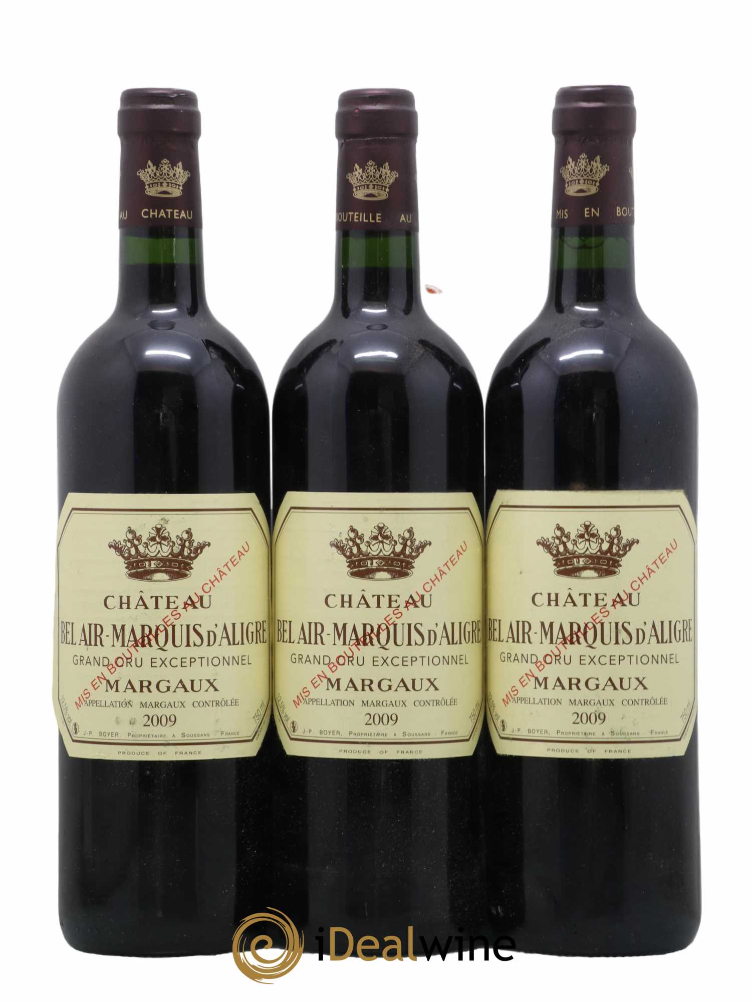 Château Bel Air Marquis d'Aligre 2009 - Lot de 3 bouteilles - 0