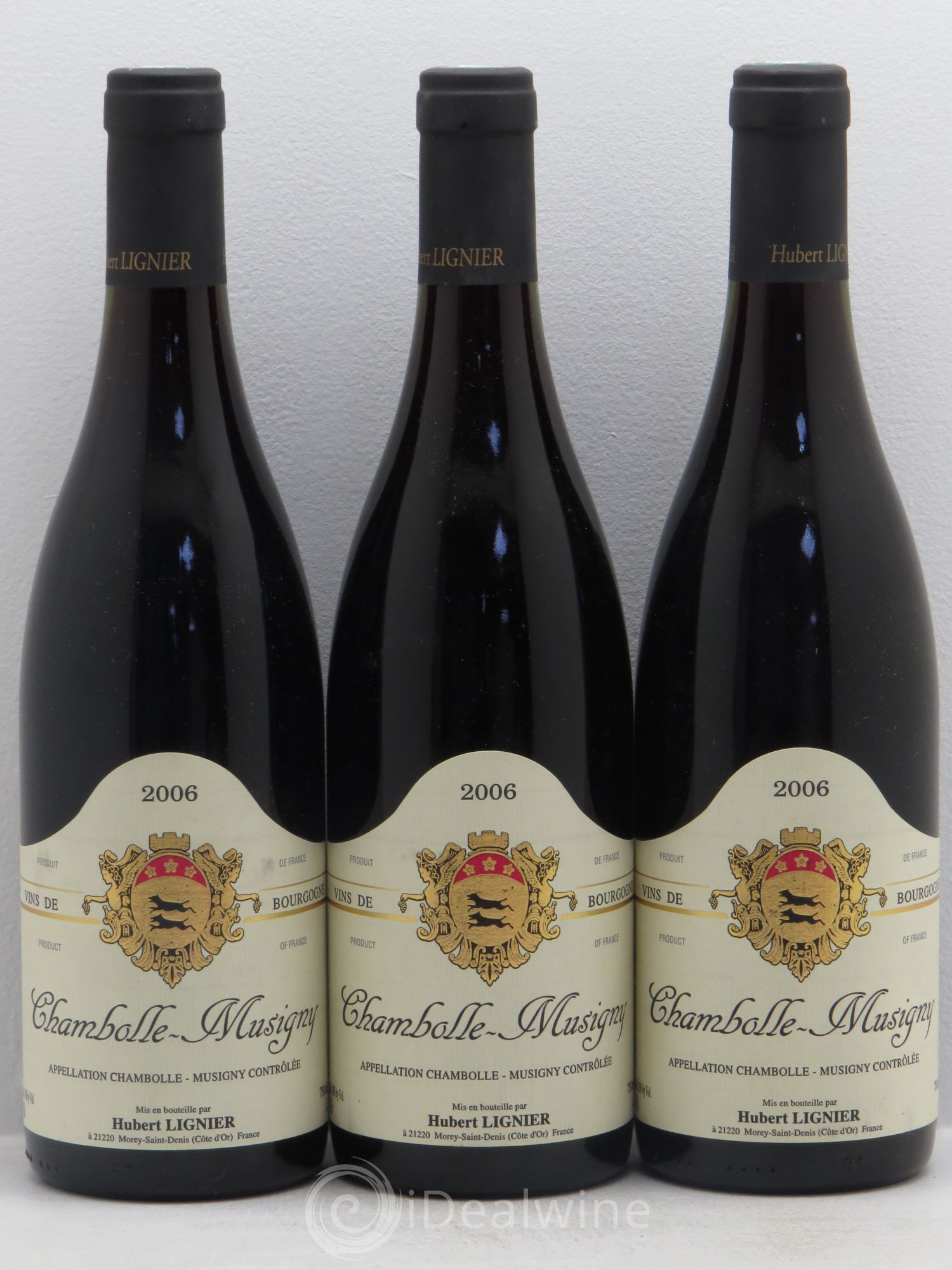 Chambolle-Musigny 1er Cru Hubert Lignier (Domaine) 2006 - Lot de 3 bouteilles - 0