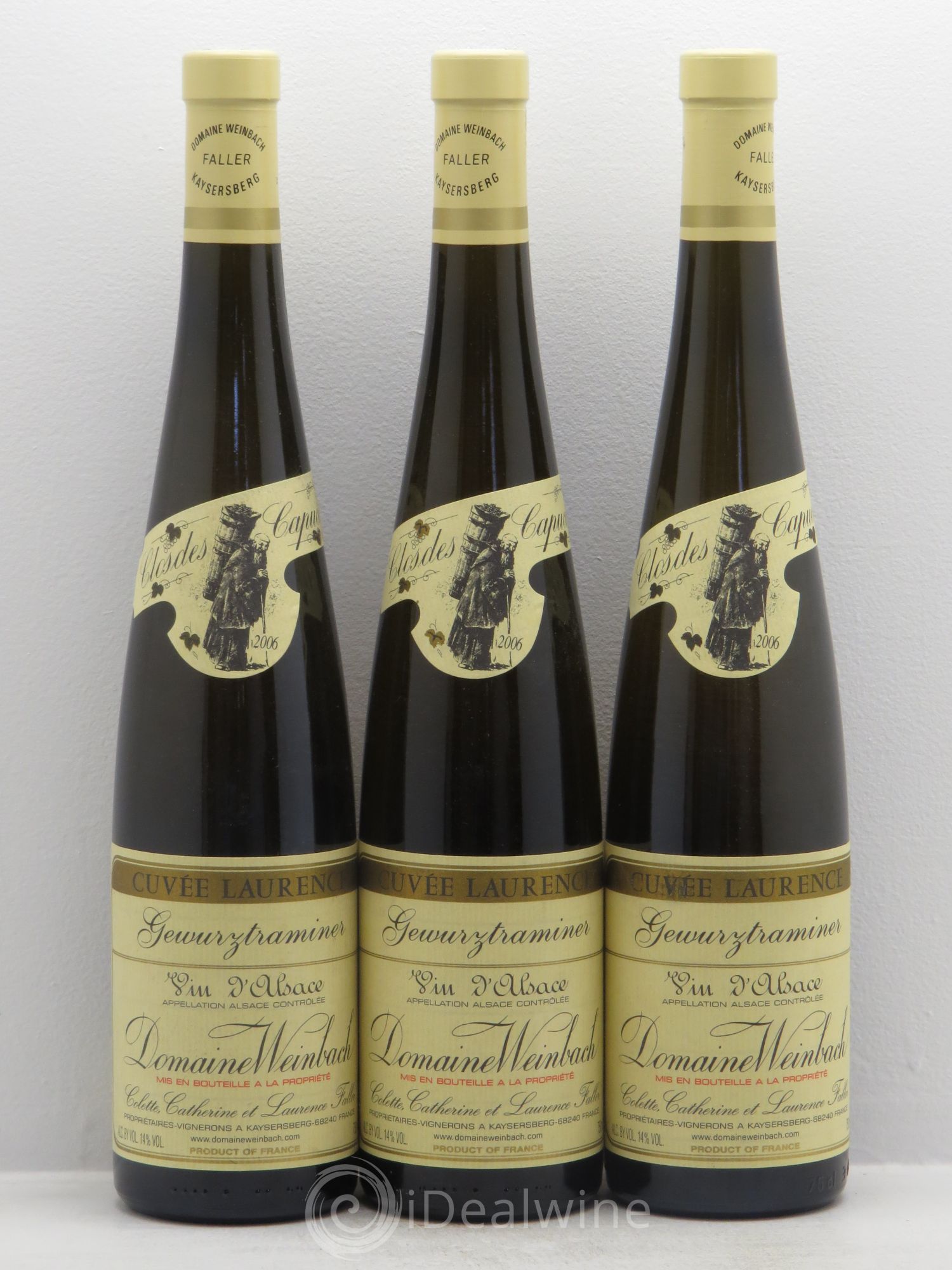 Alsace Gewurztraminer Cuvée Laurence Weinbach (Domaine) 2006 - Lot de 3 bouteilles - 0