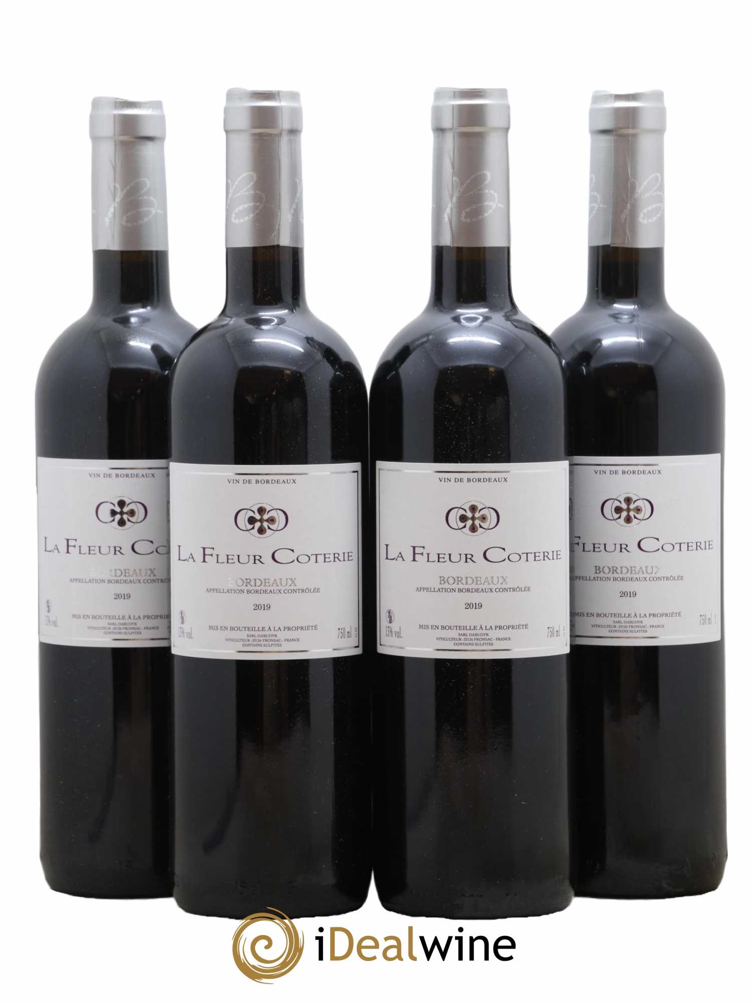 Bordeaux La Fleur Coterie Nicolas Dabudyk 2019 - Lot de 4 bouteilles - 0