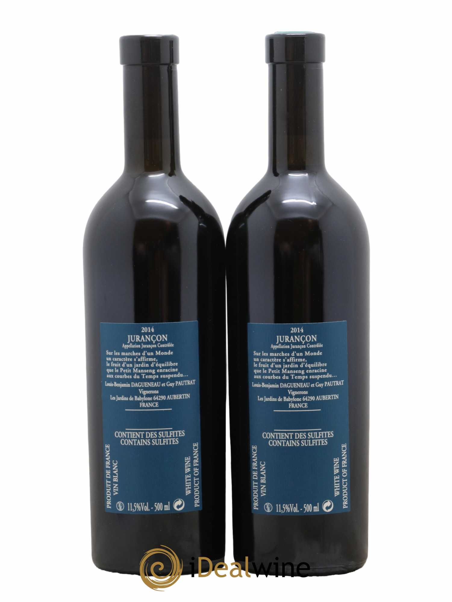 Vin de France (anciennement Jurançon) Jardins de Babylone Didier Dagueneau 2014 - Lot de 2 bouteilles - 1
