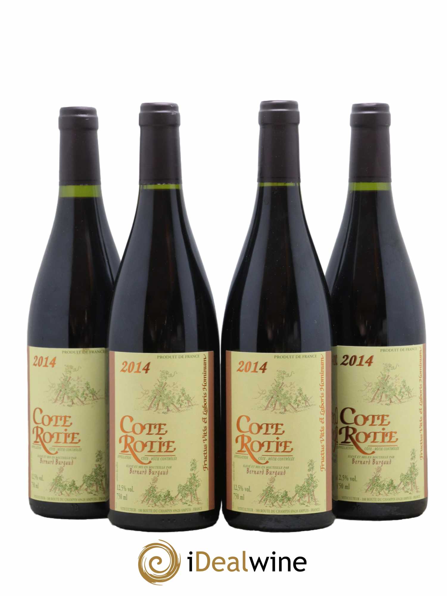 Côte-Rôtie Bernard Burgaud 2014 - Lot de 4 bouteilles - 0
