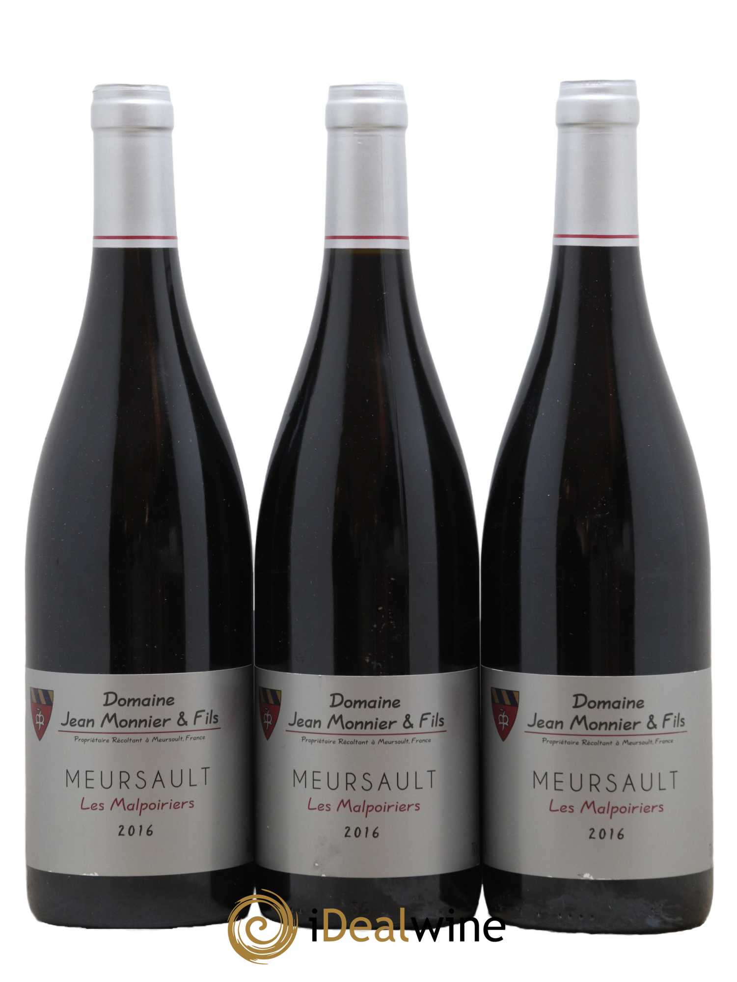 Meursault Malpoiriers Domaine Jean Monnier 2016 - Lot de 3 bouteilles - 0
