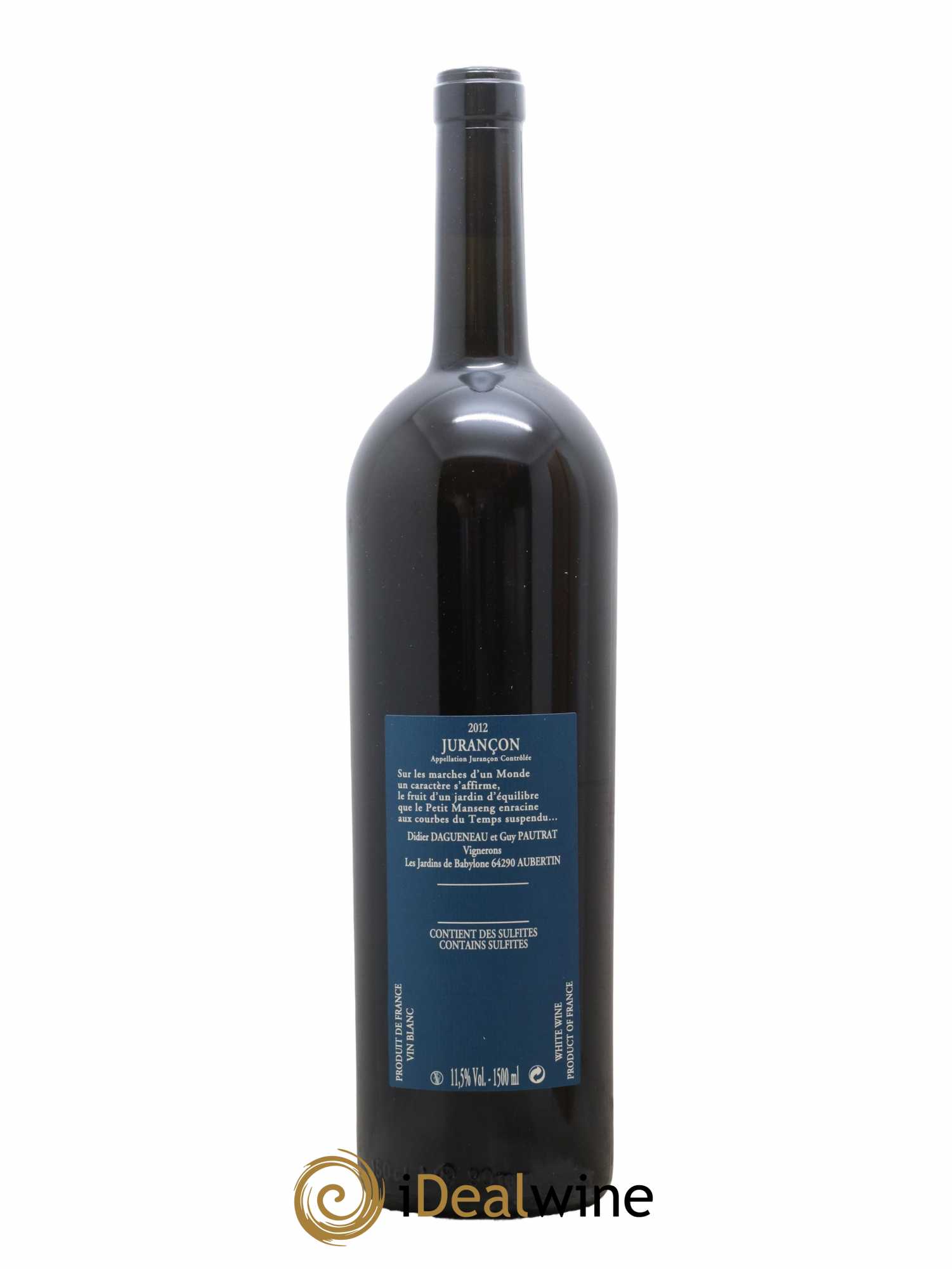 Vin de France(anciennement Jurançon) Les Jardins de Babylone Sec Didier Dagueneau 2012 - Lot de 1 magnum - 2