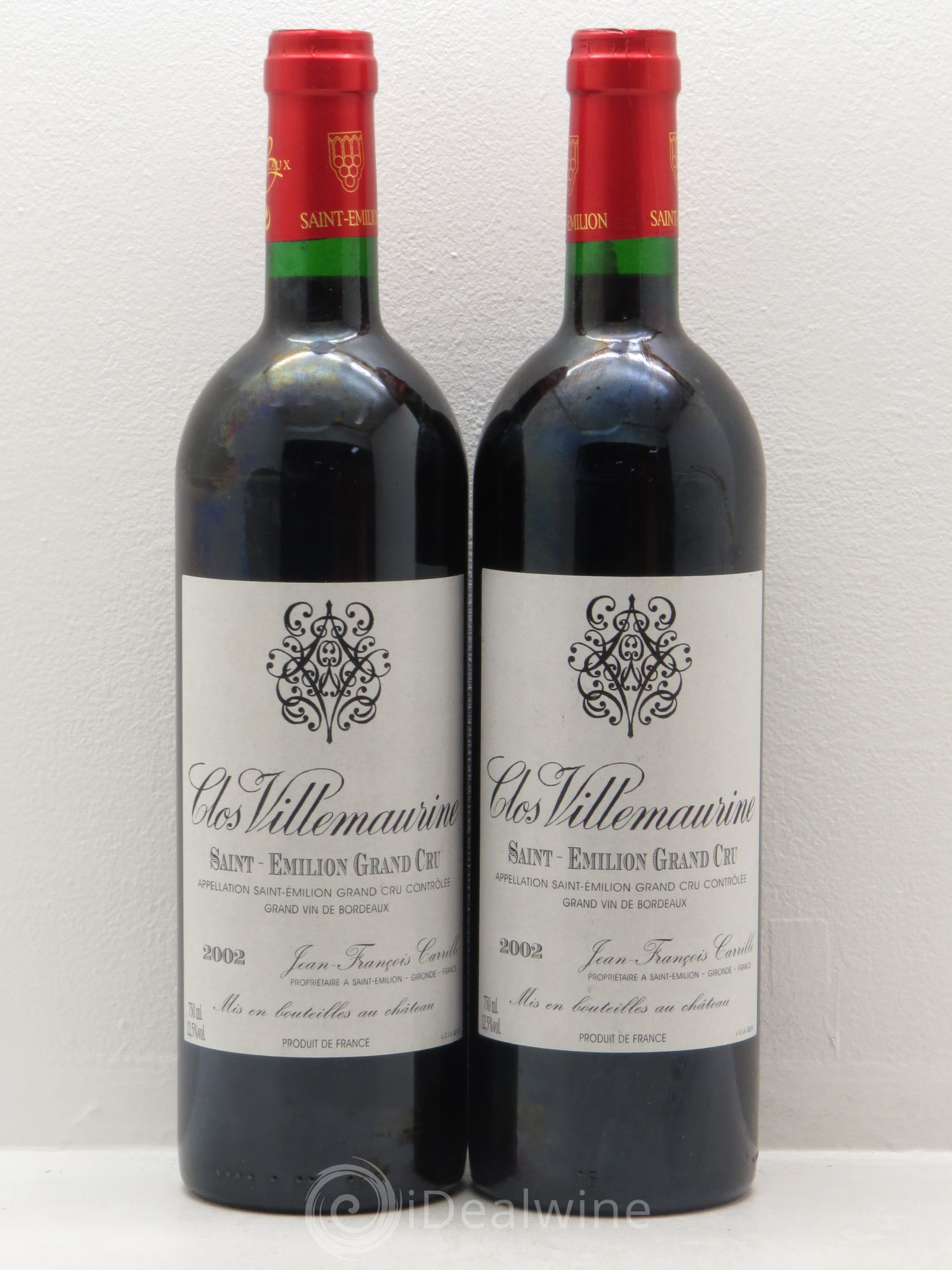 Saint-Émilion Clos Villemaurine (sans prix de réserve) 2002 - Lotto di 2 bottiglie - 0
