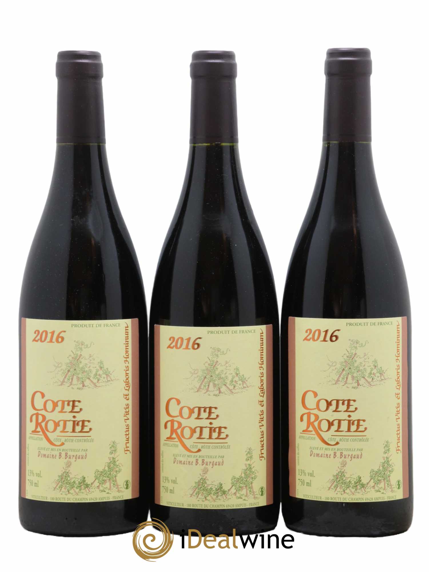 Côte-Rôtie Bernard Burgaud 2016 - Lot de 3 bouteilles - 0