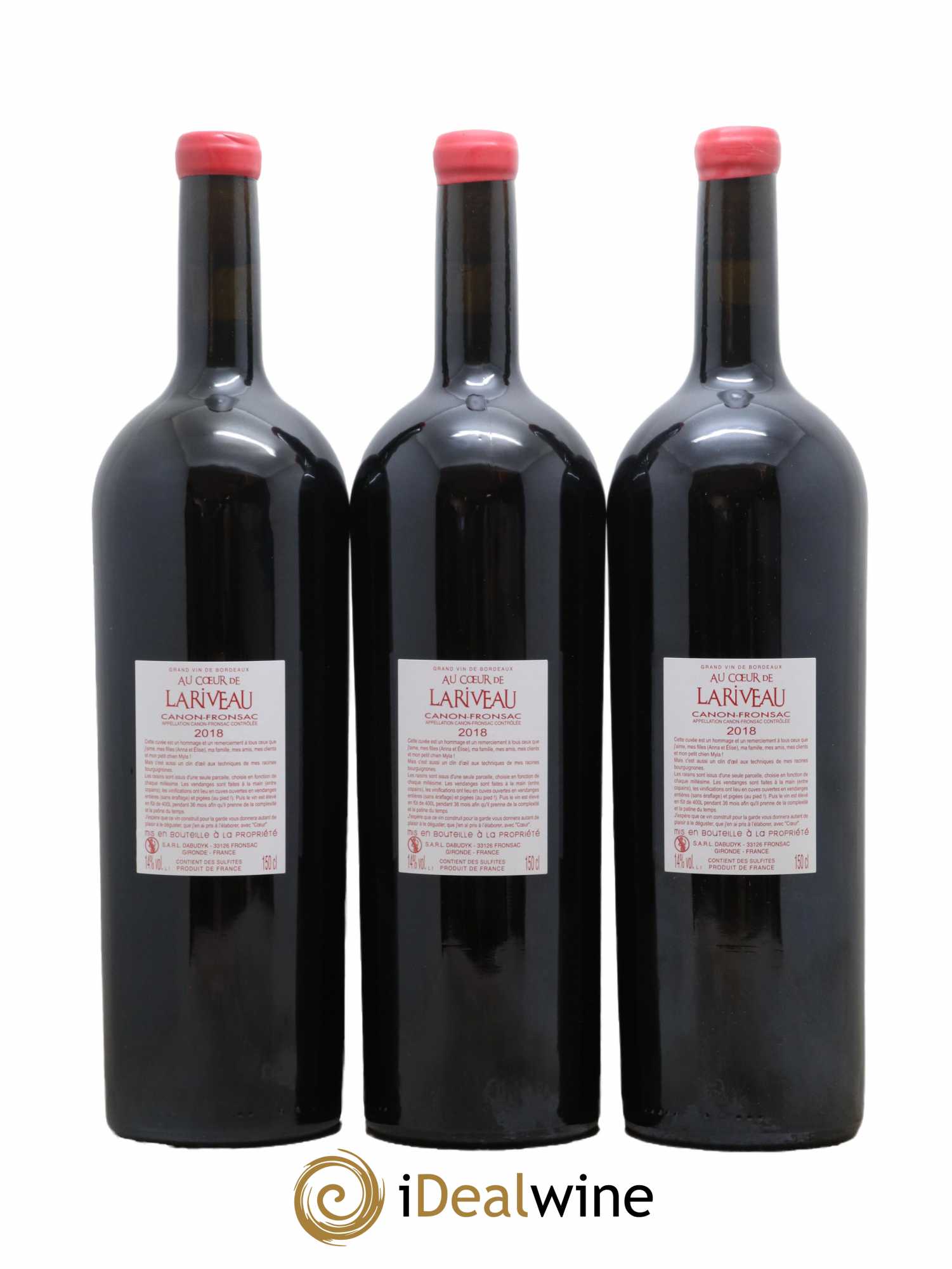 Canon-Fronsac Au Coeur De Lariveau Nicolas Dabudyk 2018 - Lot de 3 magnums - 1