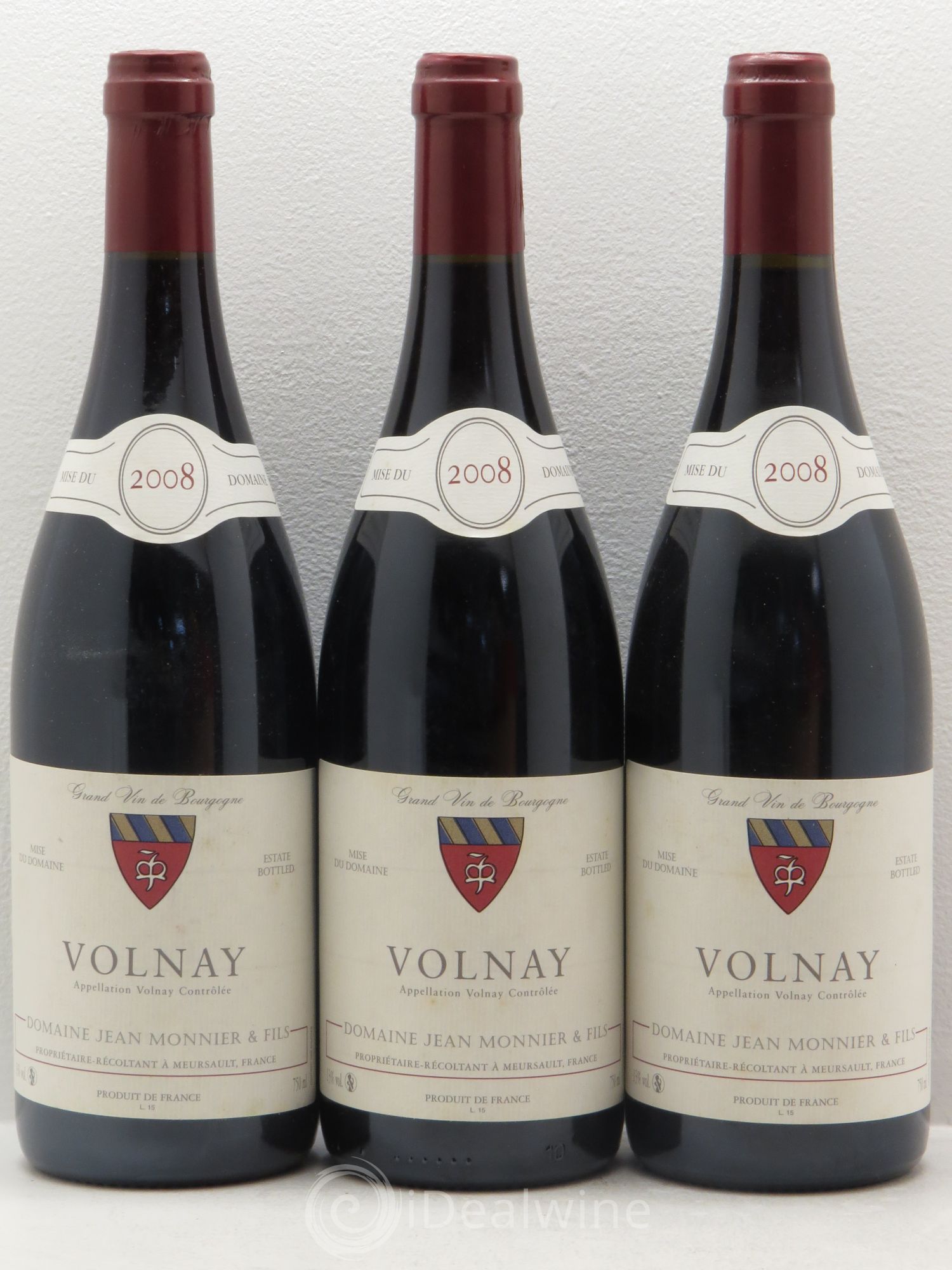 Volnay J Monnier 2008 - Lot de 3 bouteilles - 0