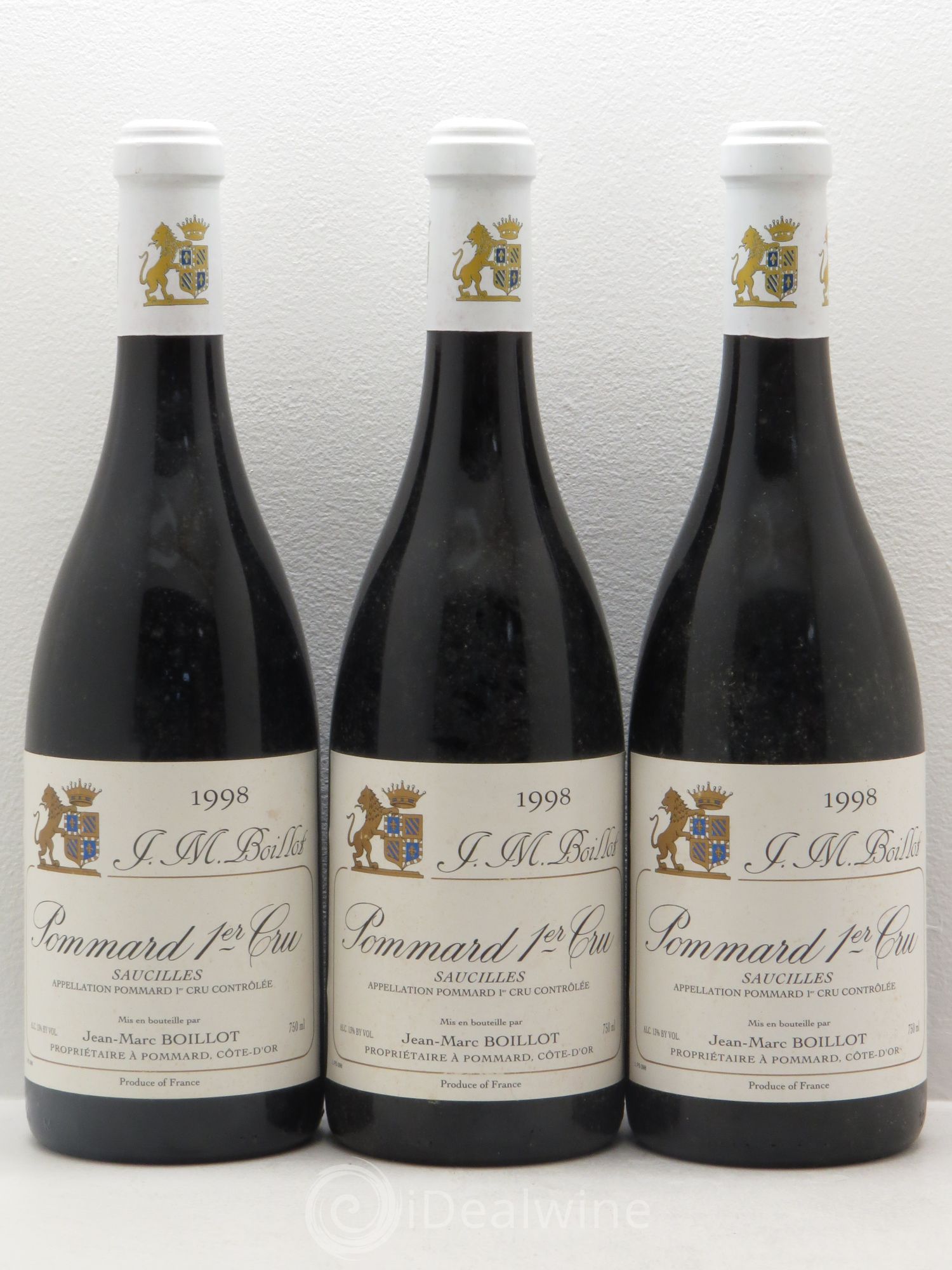 Pommard 1er Cru Les Saucilles JM Boillot 1998 - Posten von 3 Flaschen - 0