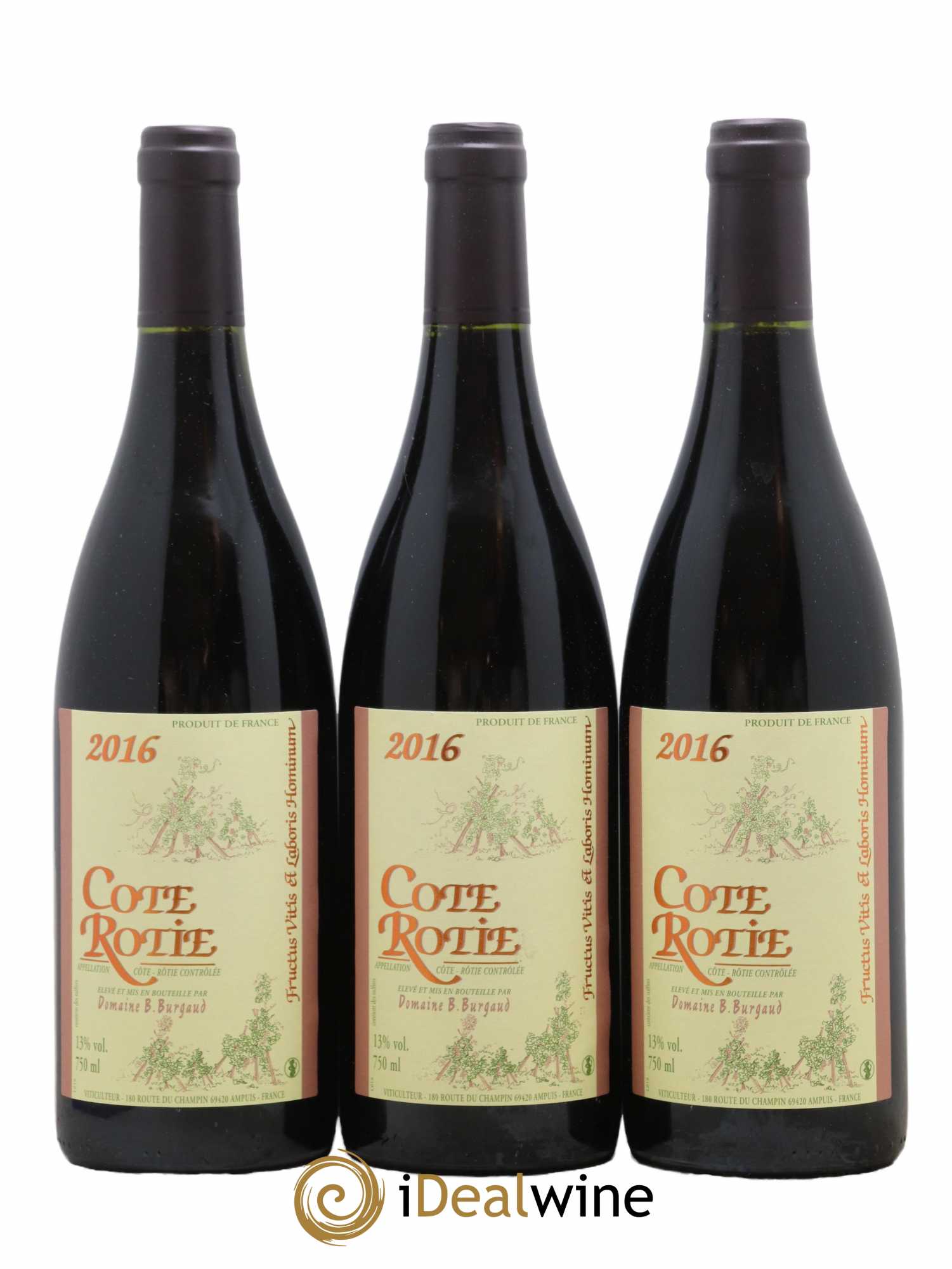 Côte-Rôtie Bernard Burgaud 2016 - Lot de 3 bouteilles - 0