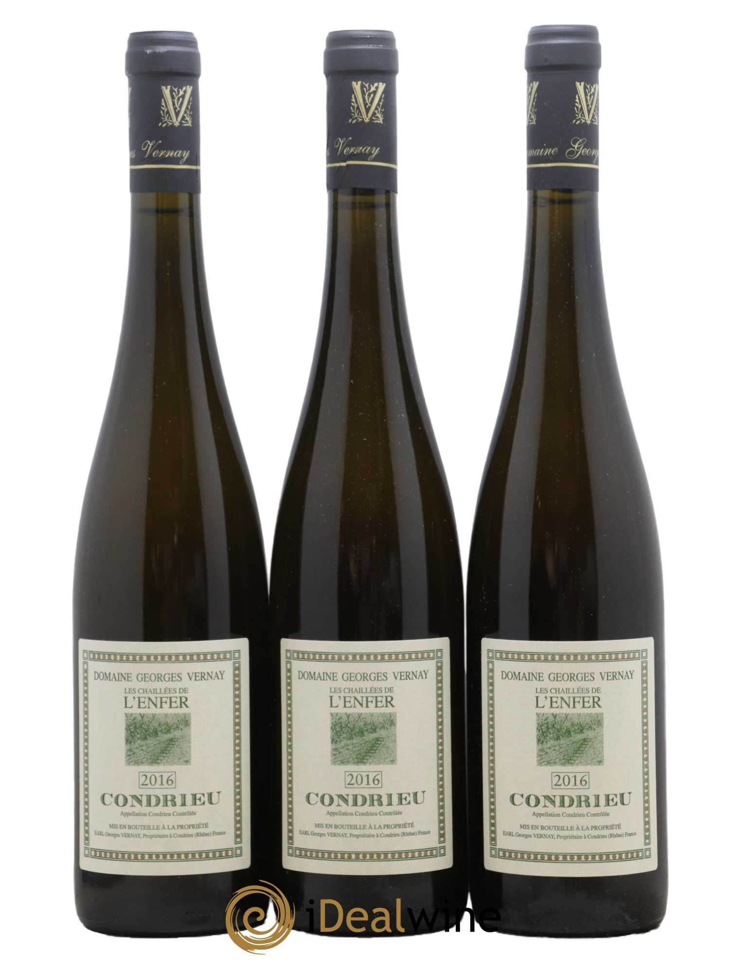 Condrieu Les Chaillées de l'Enfer Georges Vernay 2016 - Lot de 3 bouteilles - 0