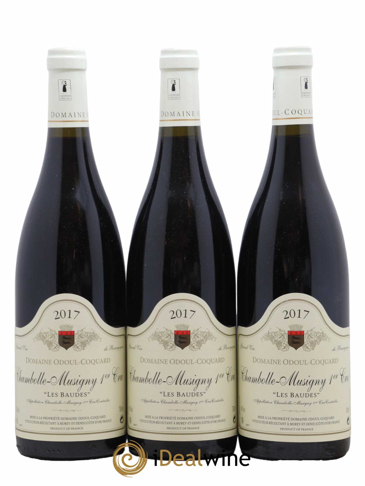 Chambolle-Musigny 1er Cru Les Baudes Domaine Odoul Coquard 2017 - Lot de 3 bouteilles - 0
