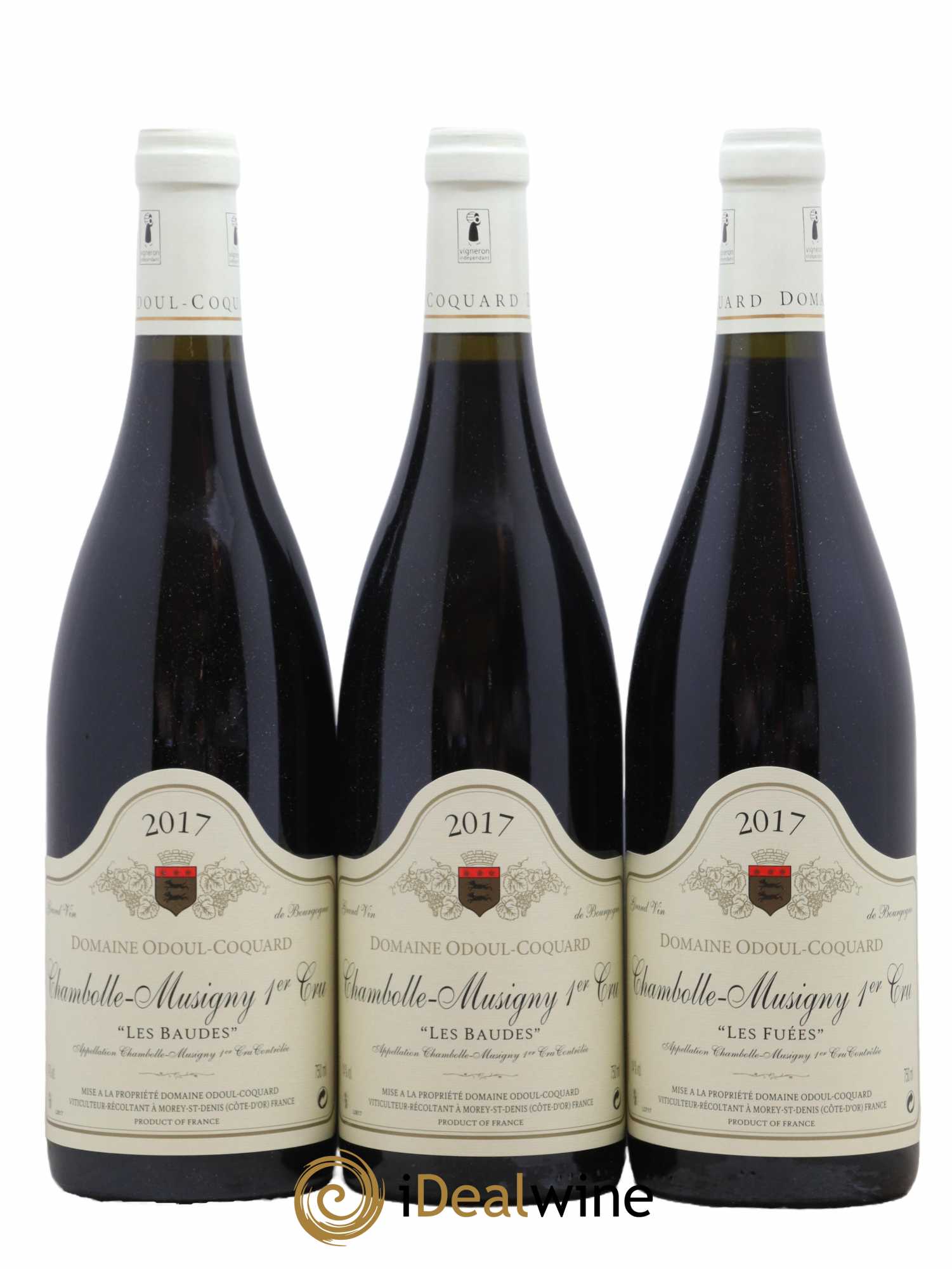 Chambolle-Musigny 1er Cru Les Baudes Domaine Odoul Coquard 2017 - Lot de 3 bouteilles - 0