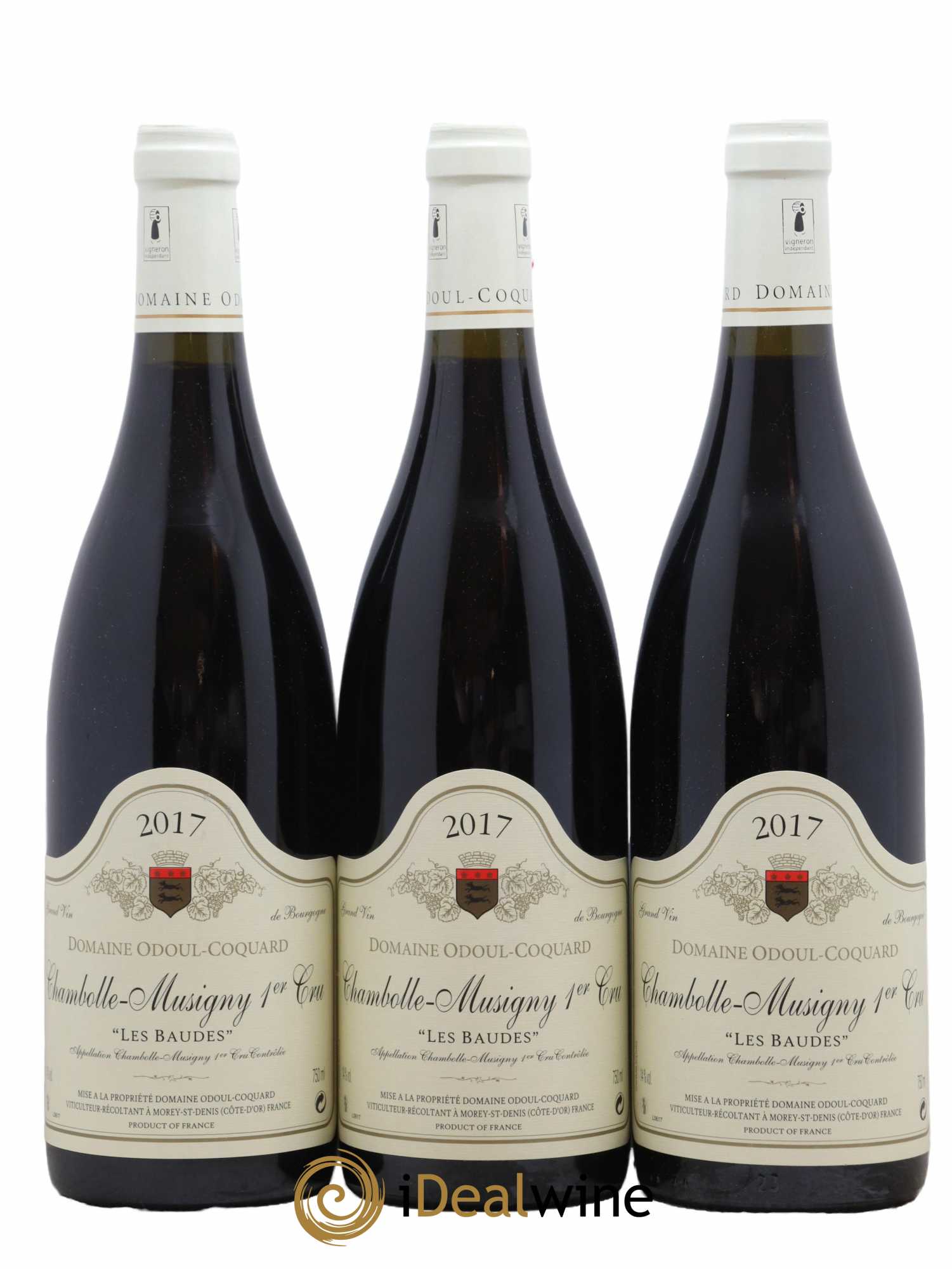 Chambolle-Musigny 1er Cru Les Baudes Domaine Odoul Coquard 2017 - Lot de 3 bouteilles - 0