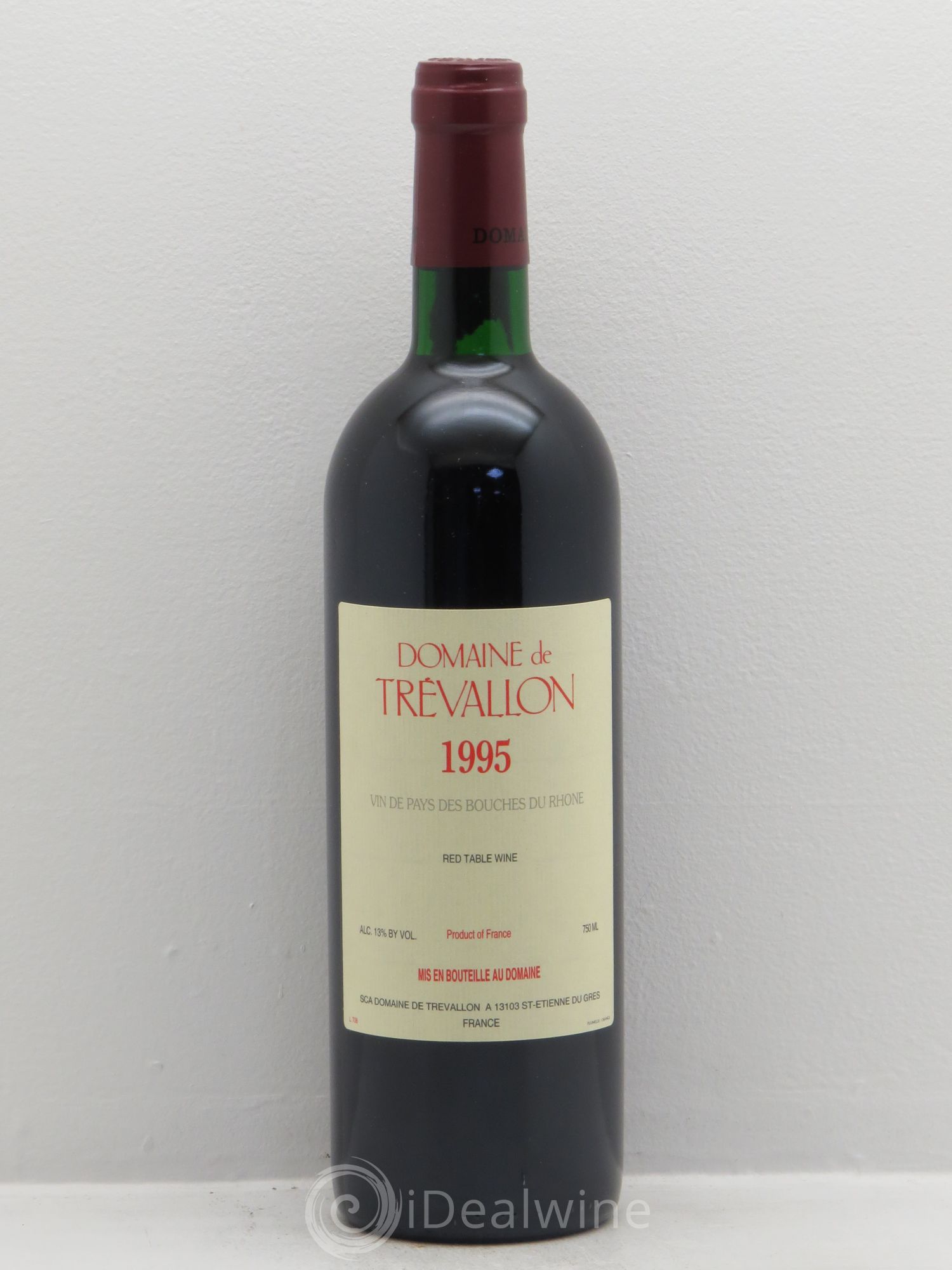 VDP Bouches du Rhône Trévallon (Domaine de) Eloi Dürrbach (sans prix de réserve) 1995 - Lot de 1 bouteille - 0