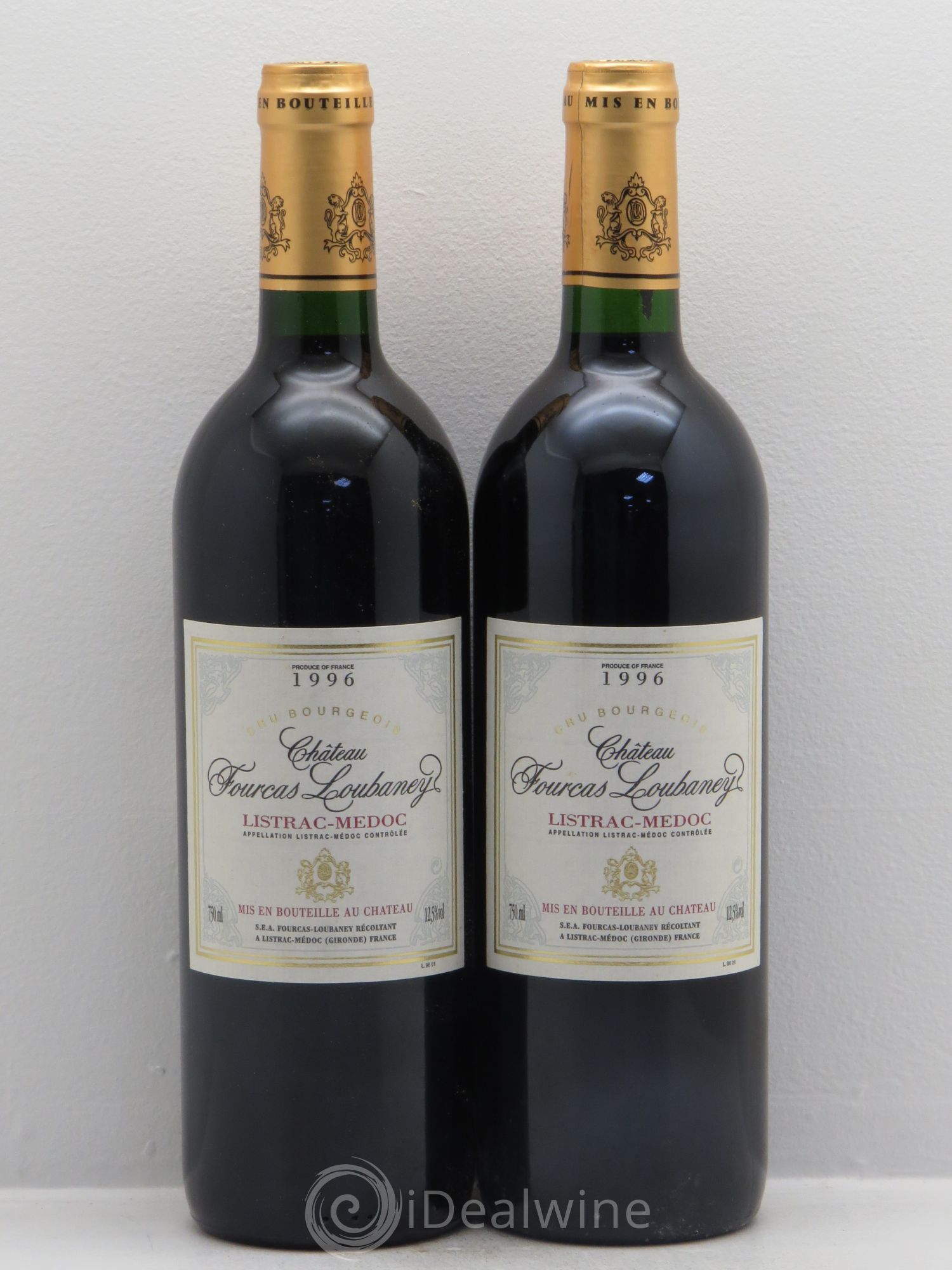 Château Fourcas Loubaney Cru Bourgeois (sans prix de réserve) 1996 - Lot de 2 bouteilles - 0