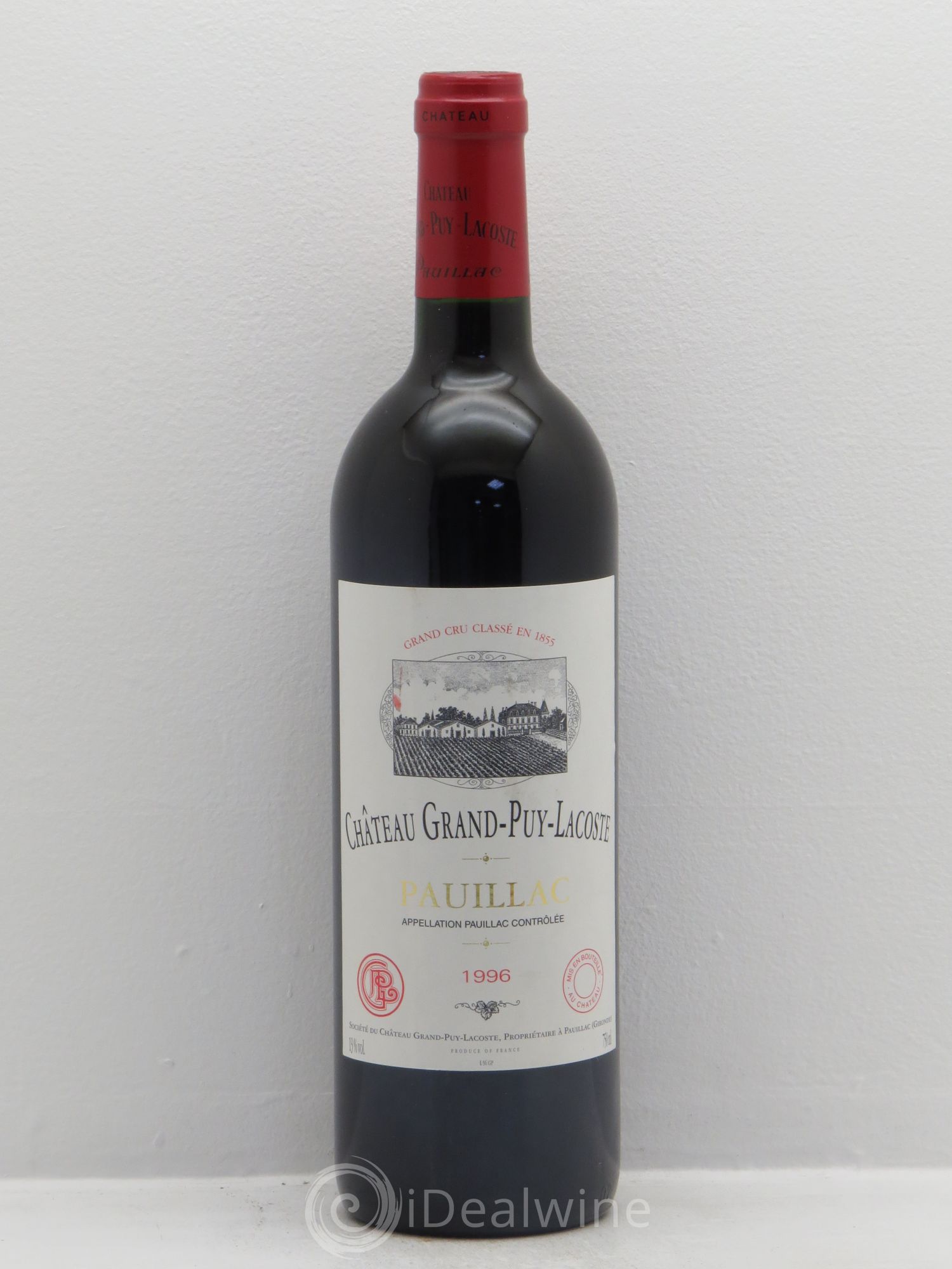 Château Grand Puy Lacoste 5ème Grand Cru Classé (sans prix de réserve) 1996 - Lot de 1 bouteille - 0