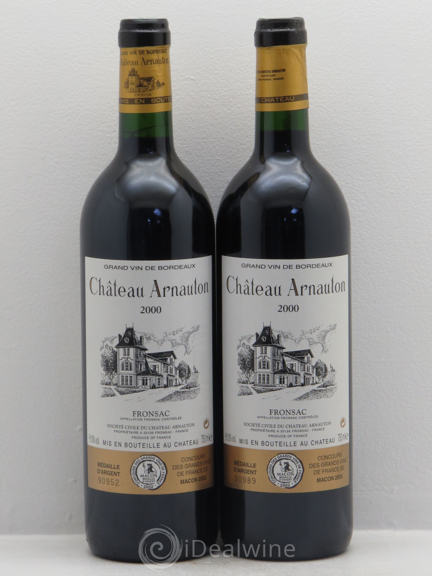 Fronsac (senza prezzo di riserva) 2000 - Lotto di 2 bottiglie - 0