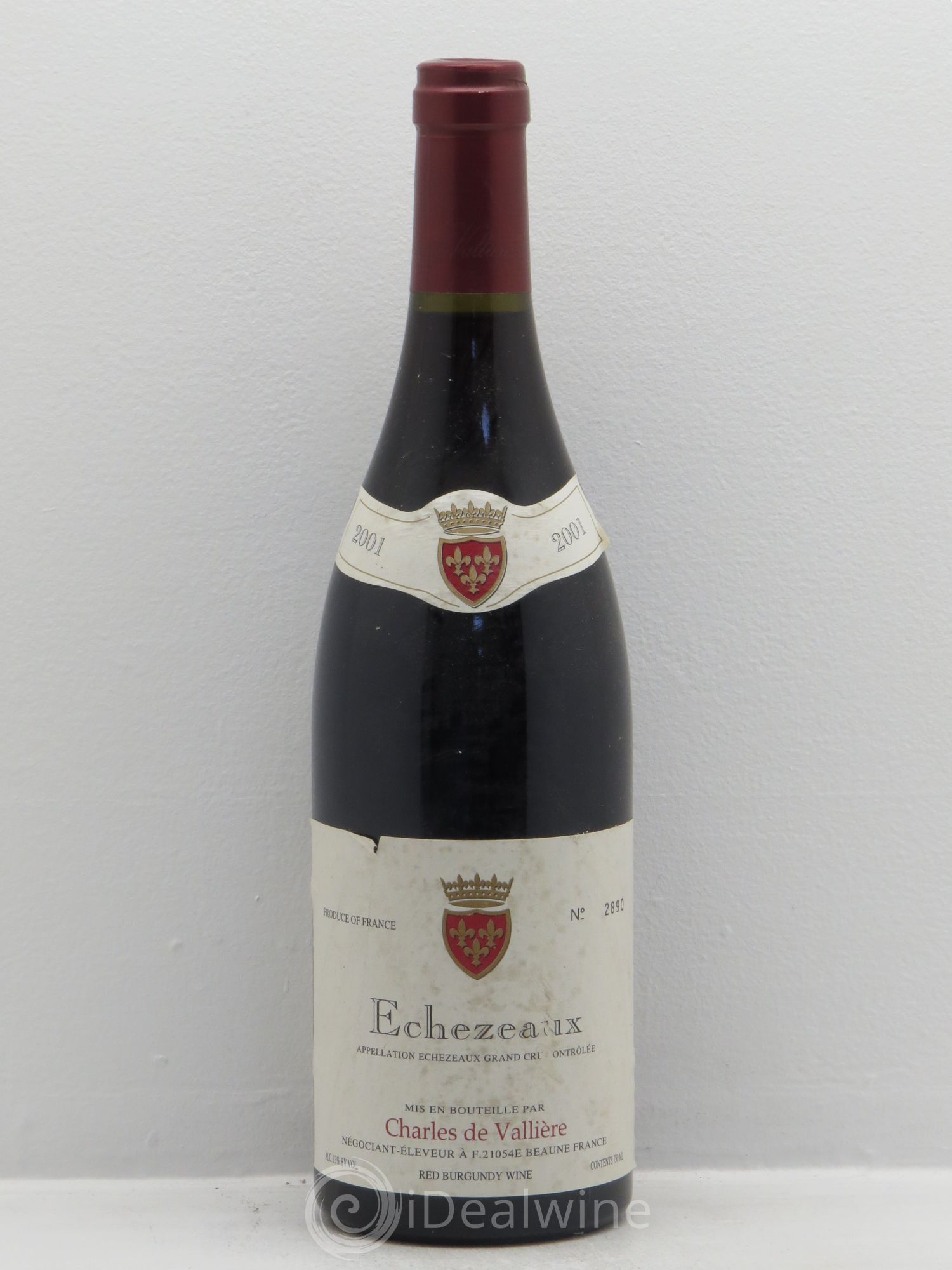 Echezeaux Grand Cru Charles de Vallière (sans prix de réserve) 2001 - Posten von 1 Flasche - 0