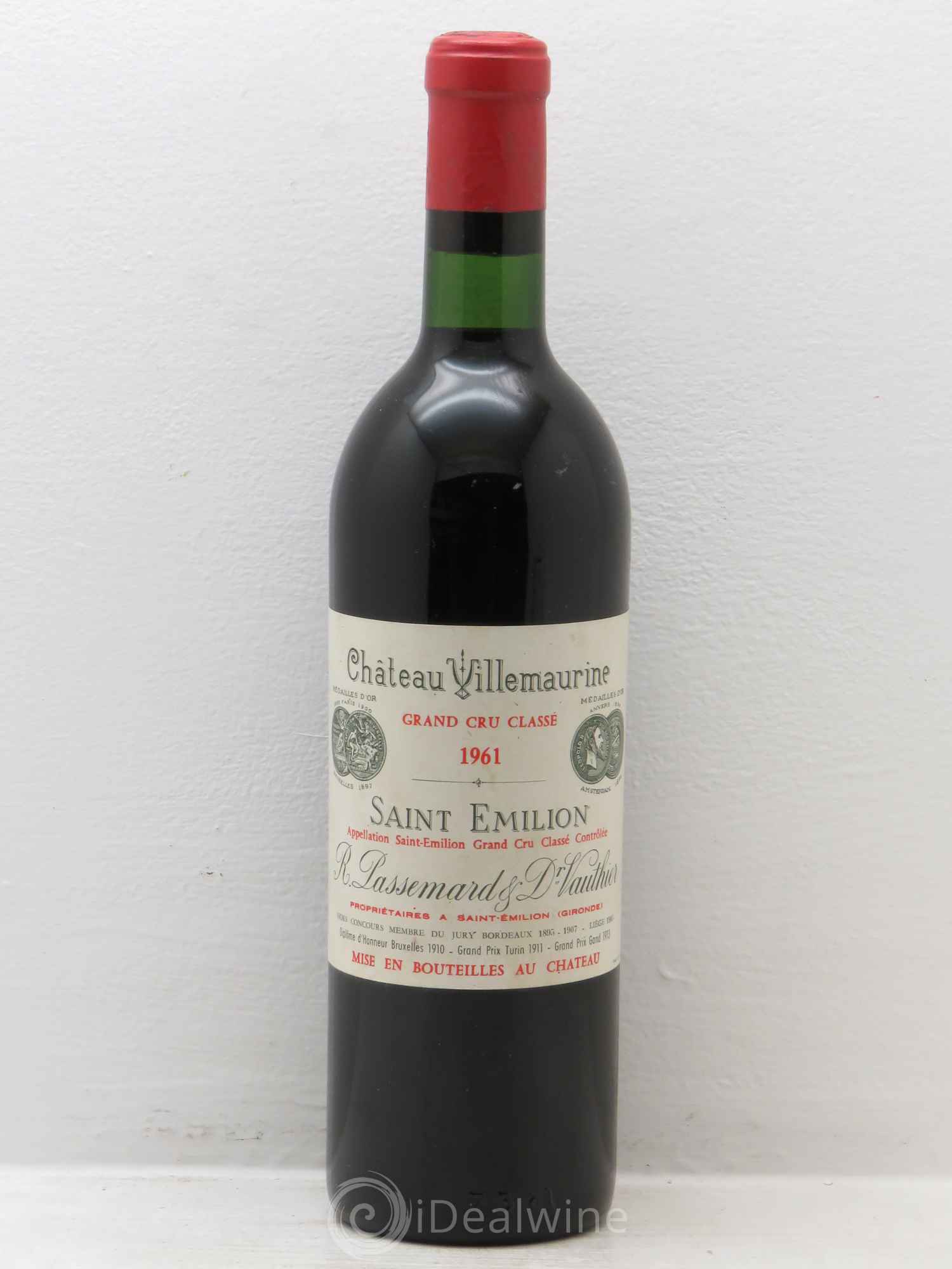 Château Villemaurine Grand Cru Classé 1961 - Lot de 1 bouteille - 0