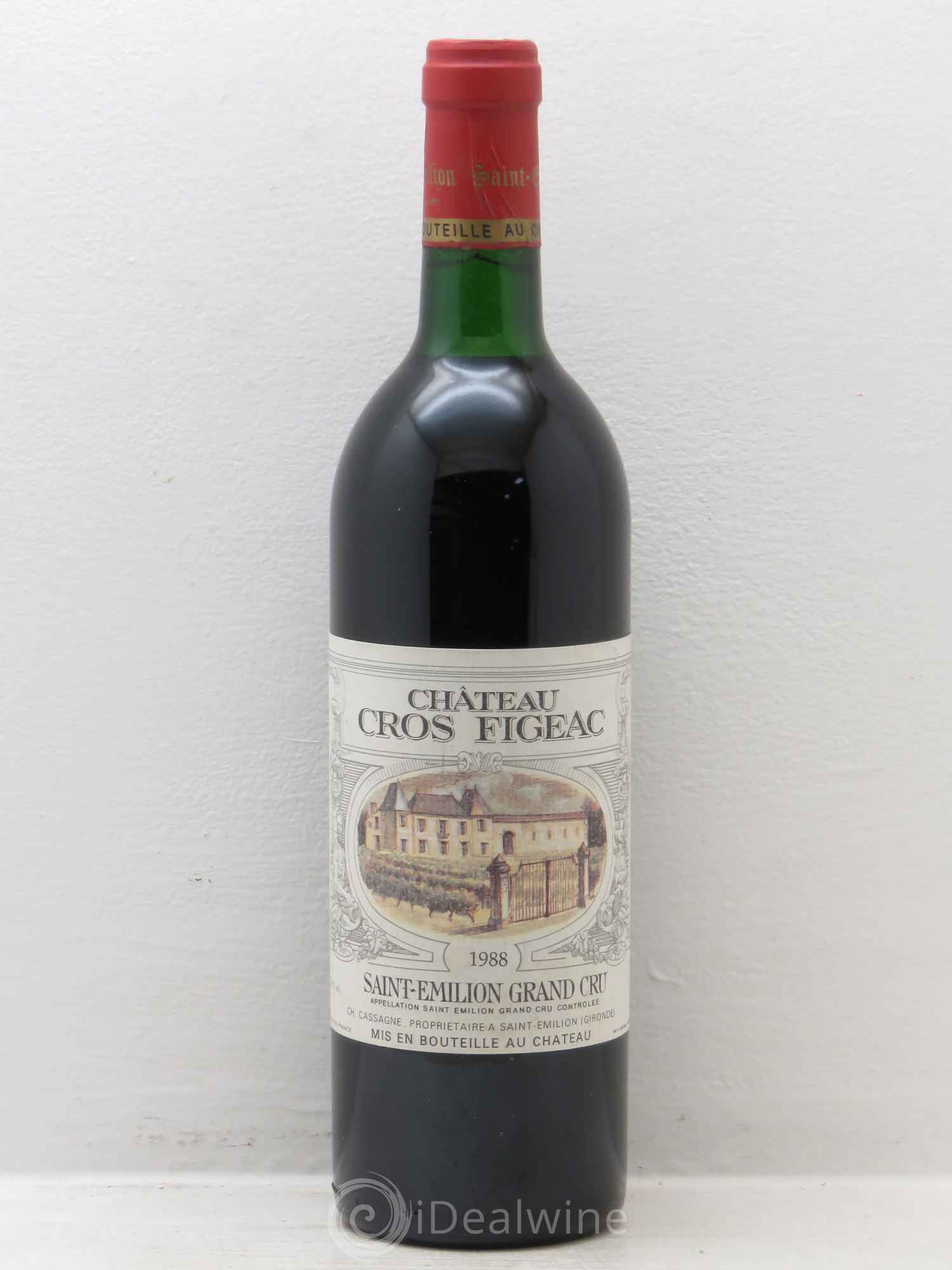 Saint-Émilion Chateau Cros Figeac 1988 - Posten von 1 Flasche - 0