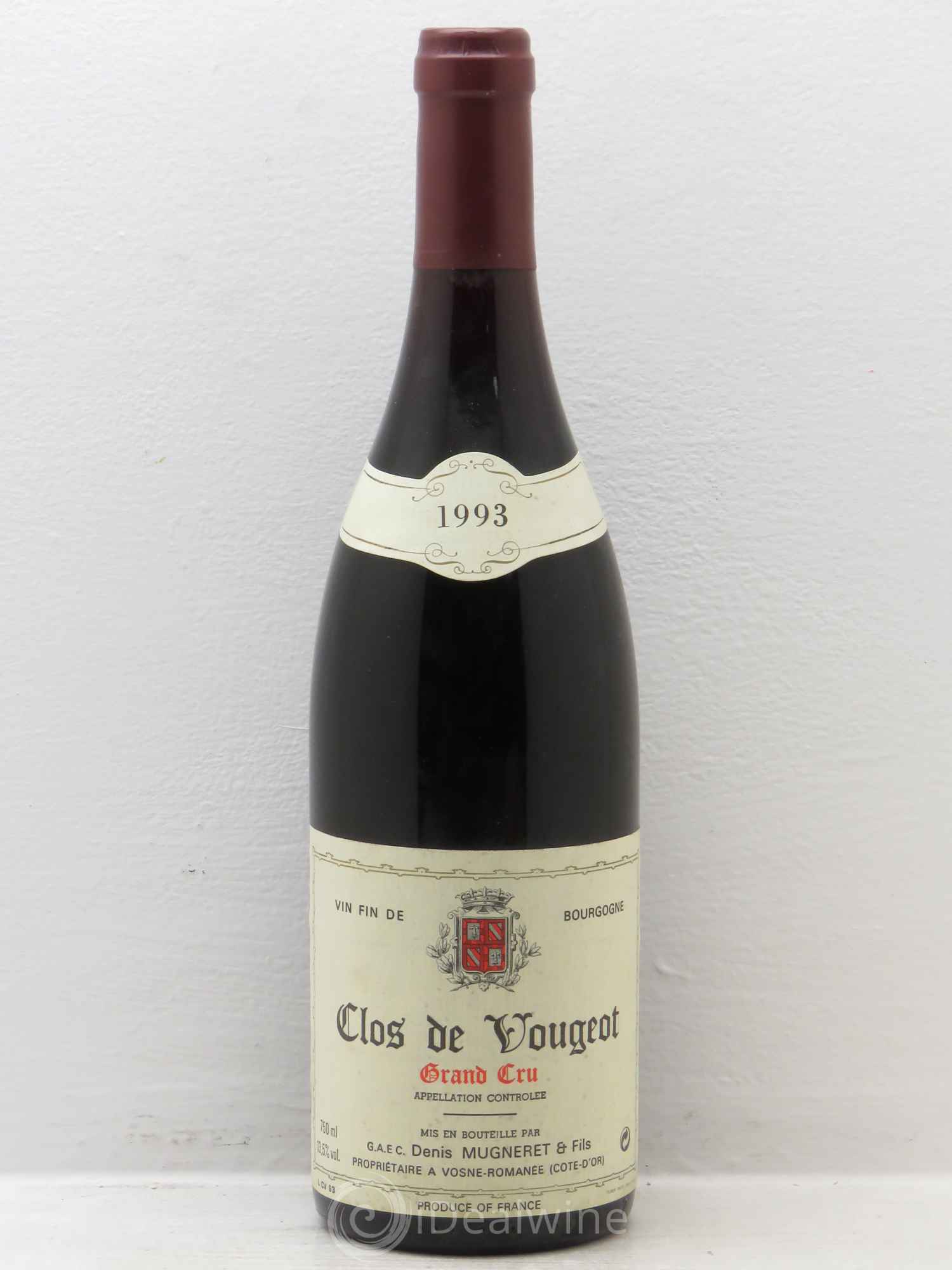 Clos de Vougeot Grand Cru 1993 - Lot de 1 bouteille - 0