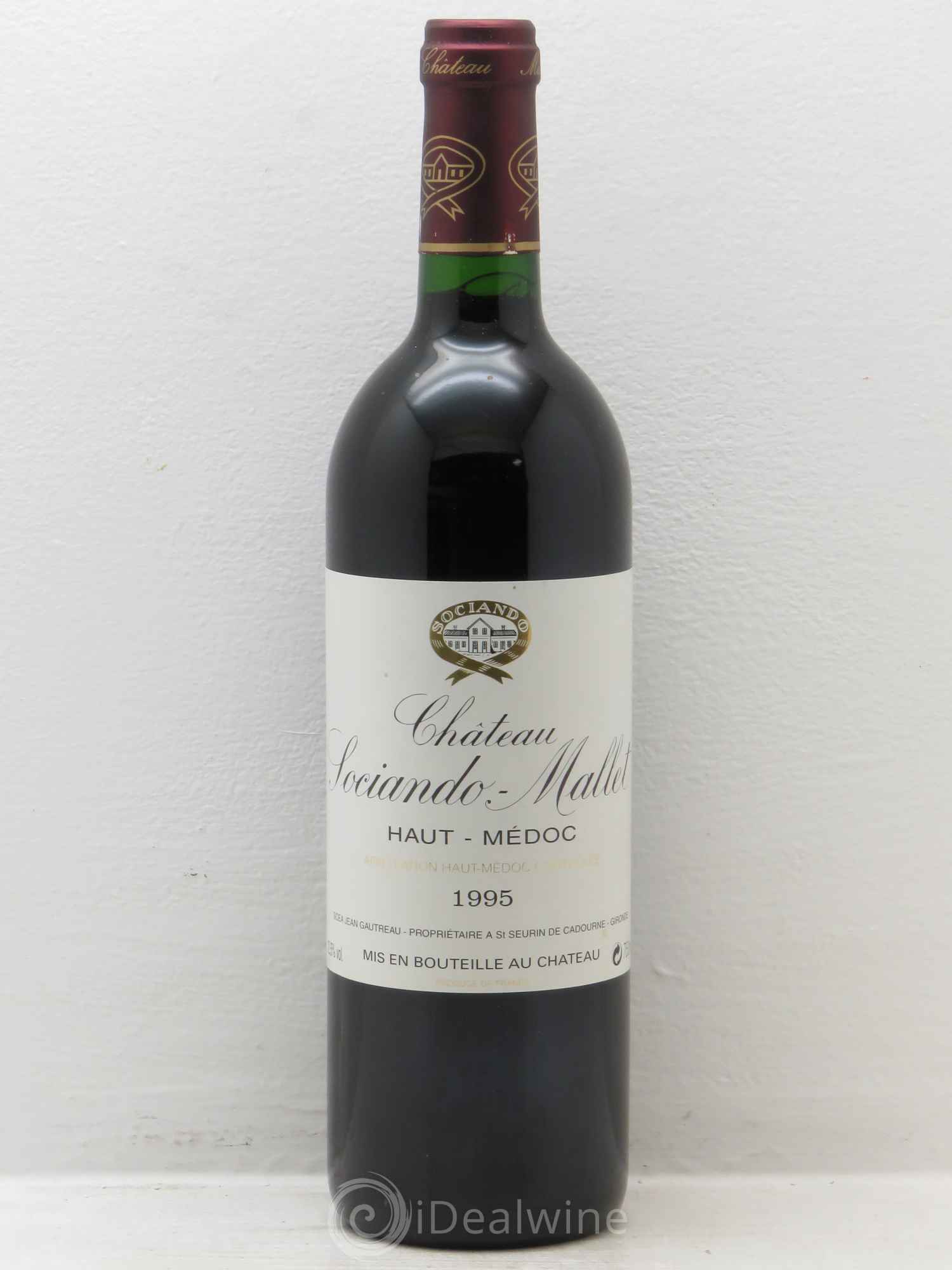 Château Sociando Mallet 1995 - Lot de 1 bouteille - 0
