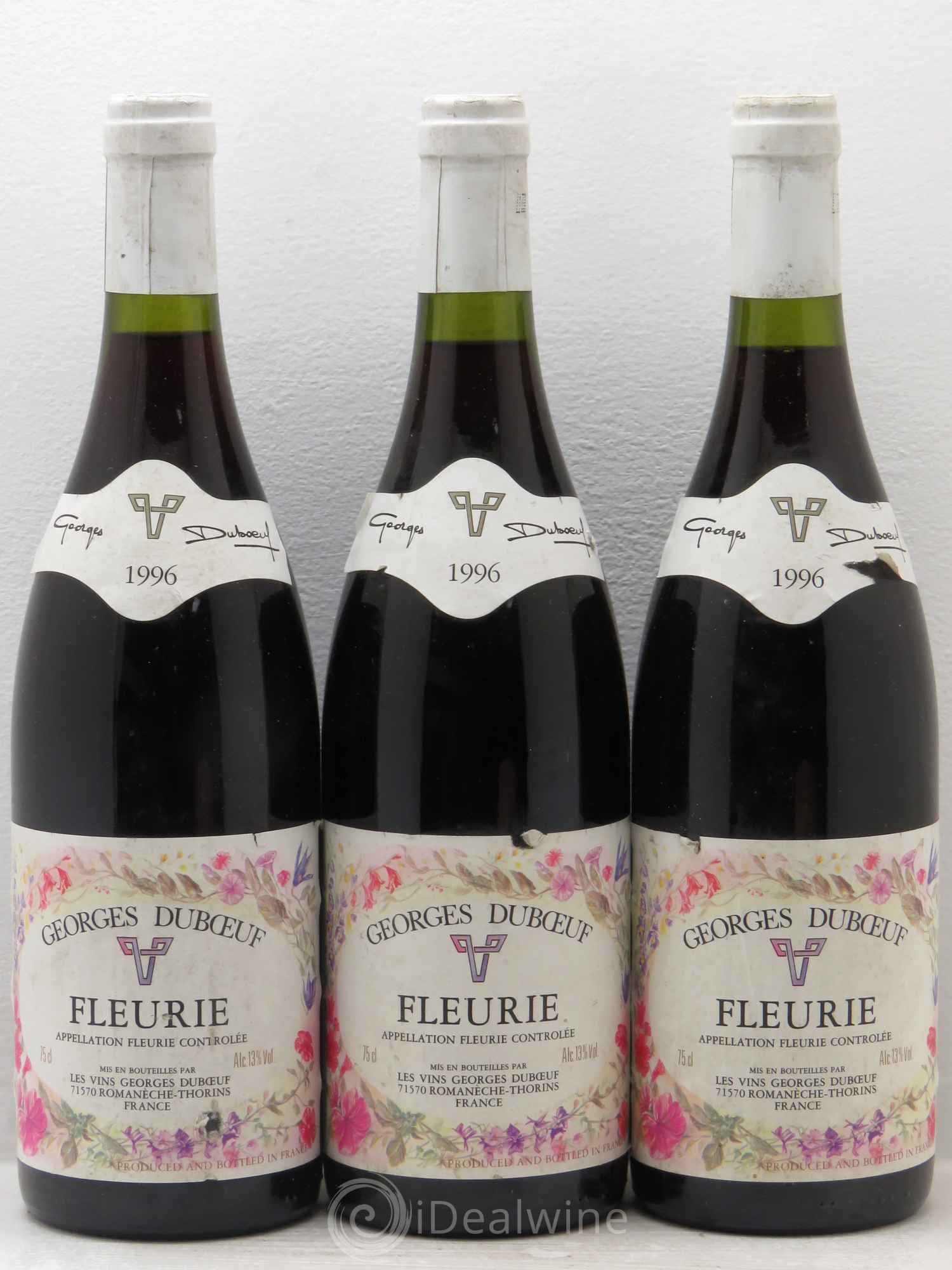 Fleurie Georges Duboeuf (Maison) (sans prix de réserve) 1996 - Lot de 3 bouteilles - 0