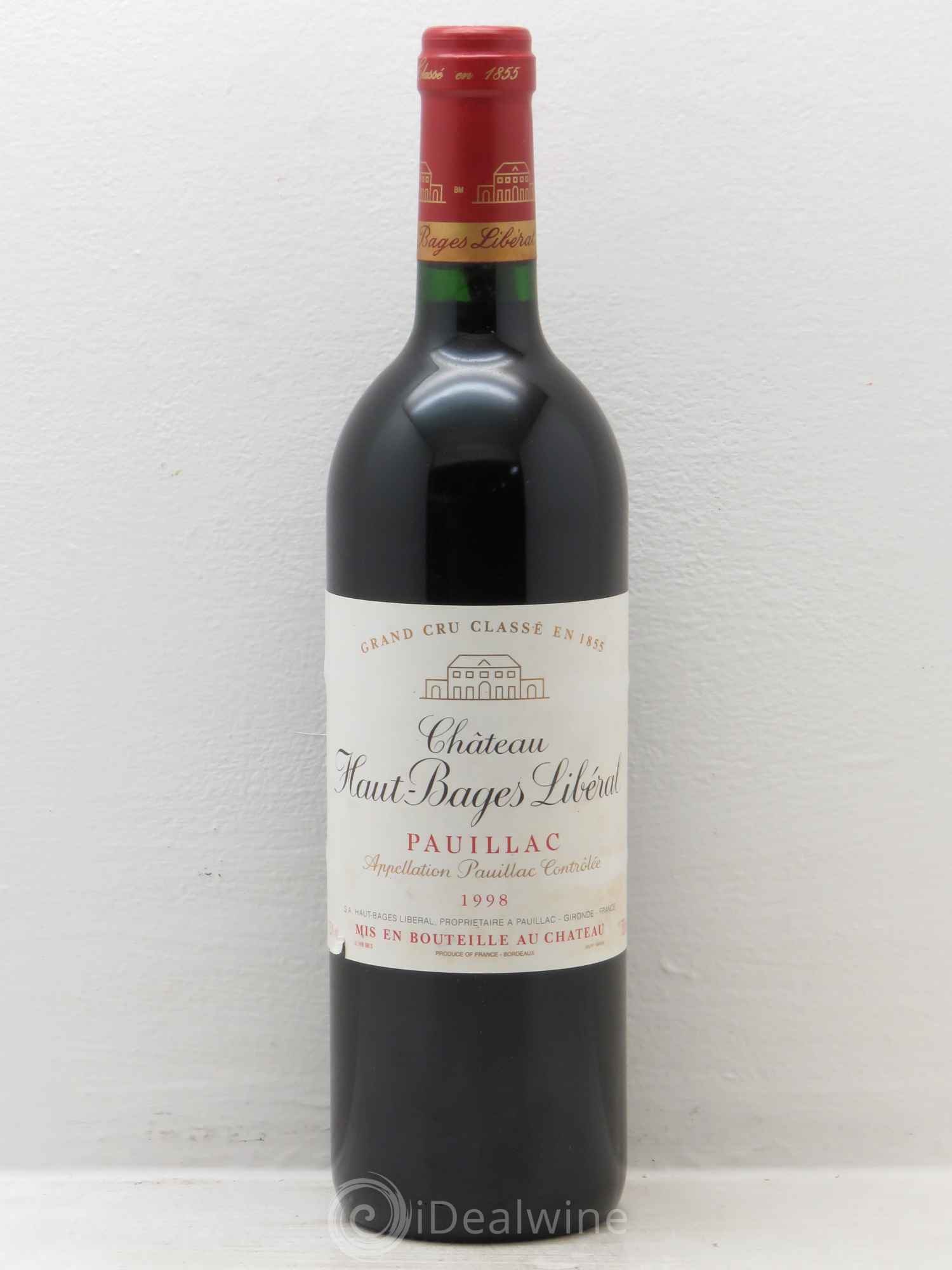 Château Haut Bages Libéral 5ème Grand Cru Classé 1998 - Lot de 1 bouteille - 0