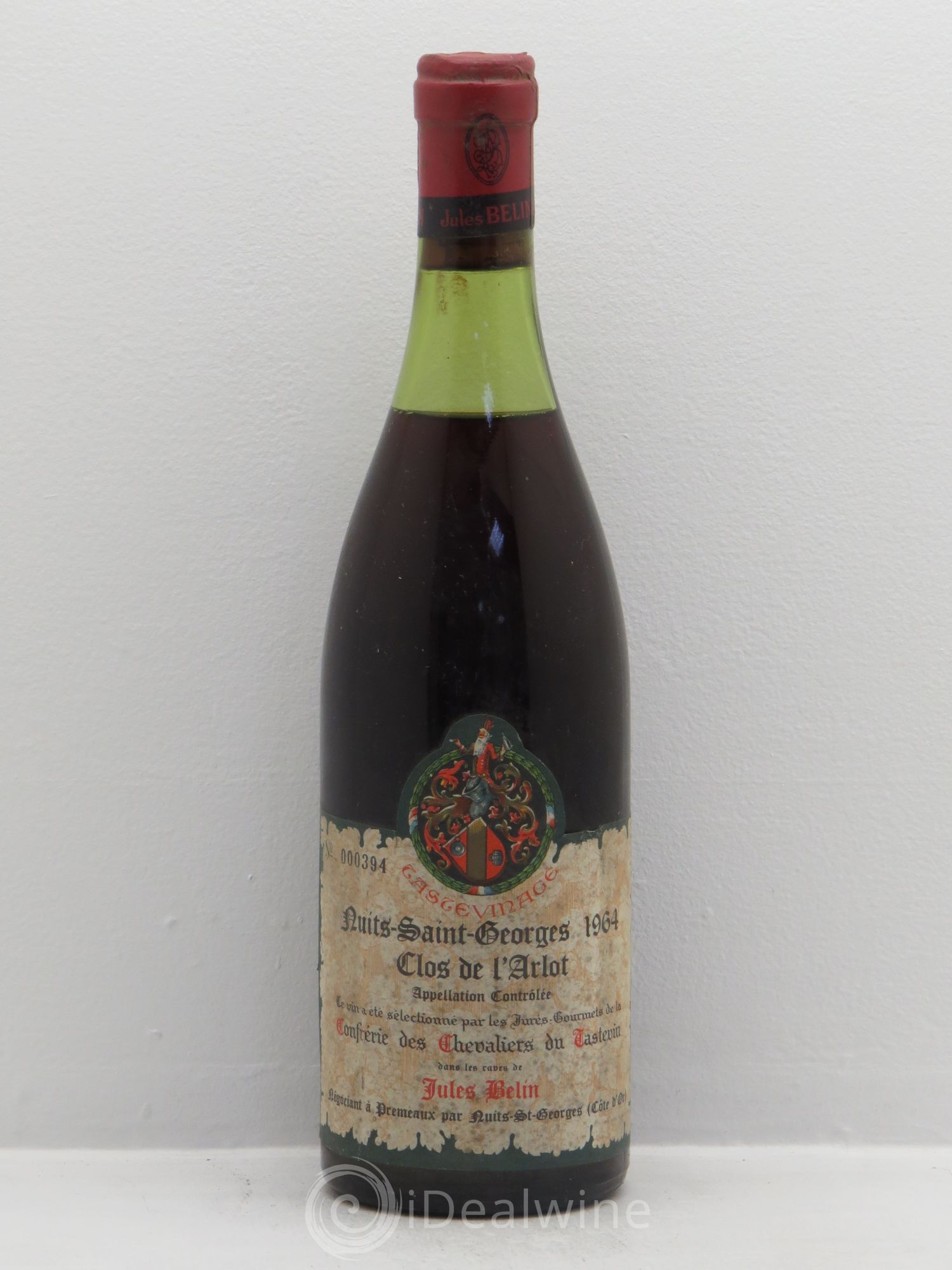 Nuits-Saint-Georges Clos de l'Arlot Tastevinage Jules Belin (sans prix de réserve) 1964 - Posten von 1 Flasche - 0