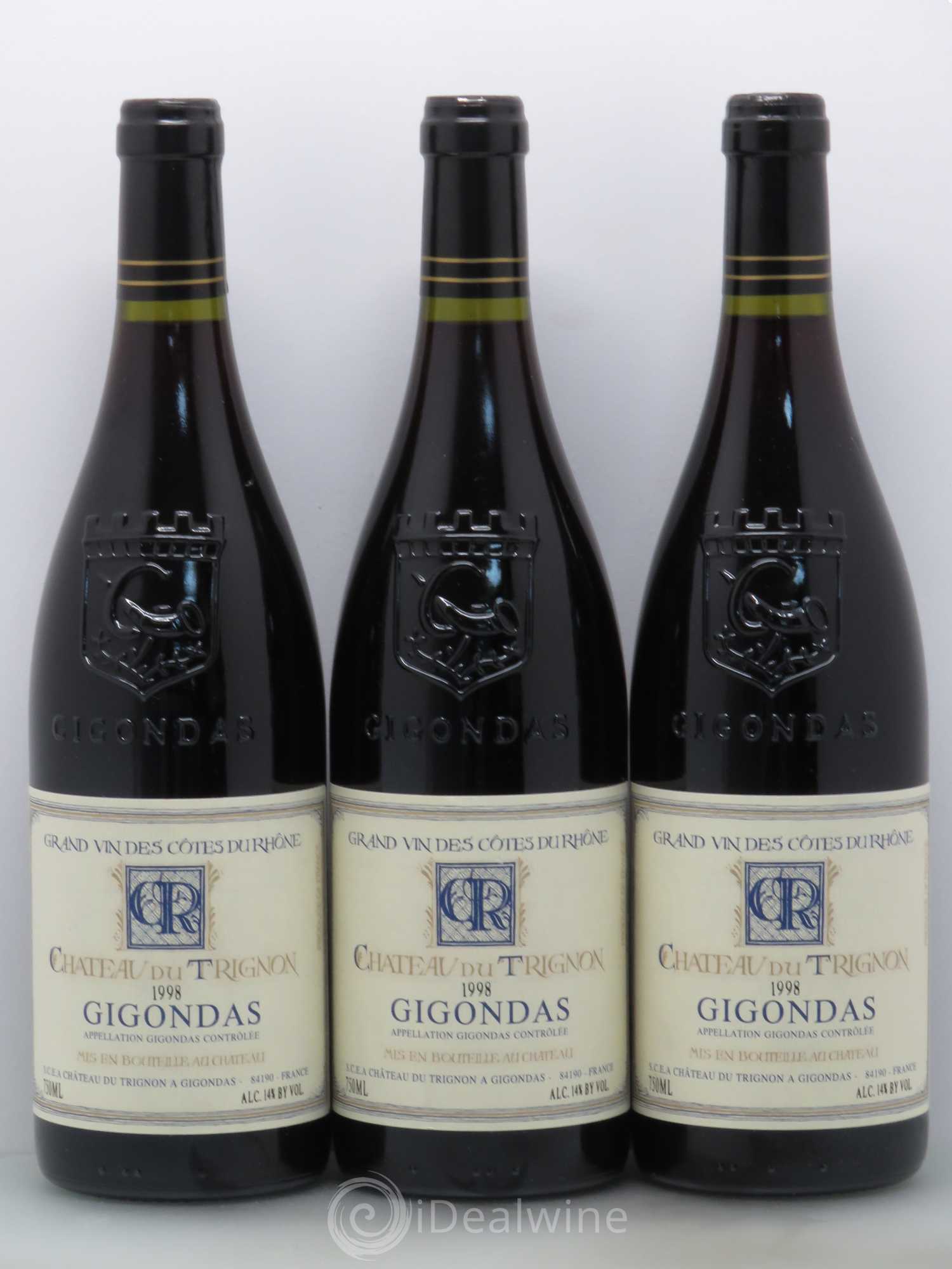 Gigondas Château du Trignon (sans prix de reserve) 1998 - Posten von 3 Flaschen - 0