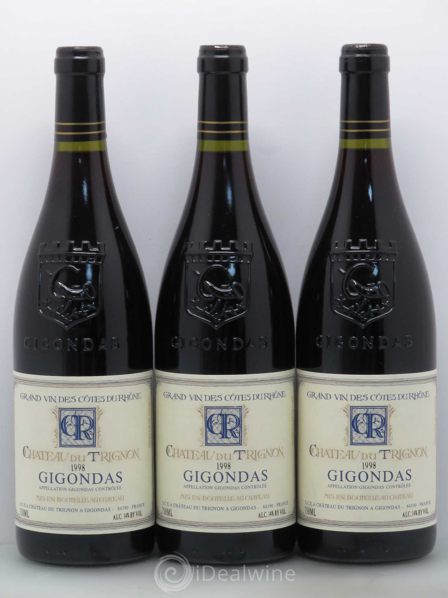 Gigondas Château du Trignon (sans prix de reserve) 1998 - Posten von 3 Flaschen - 0