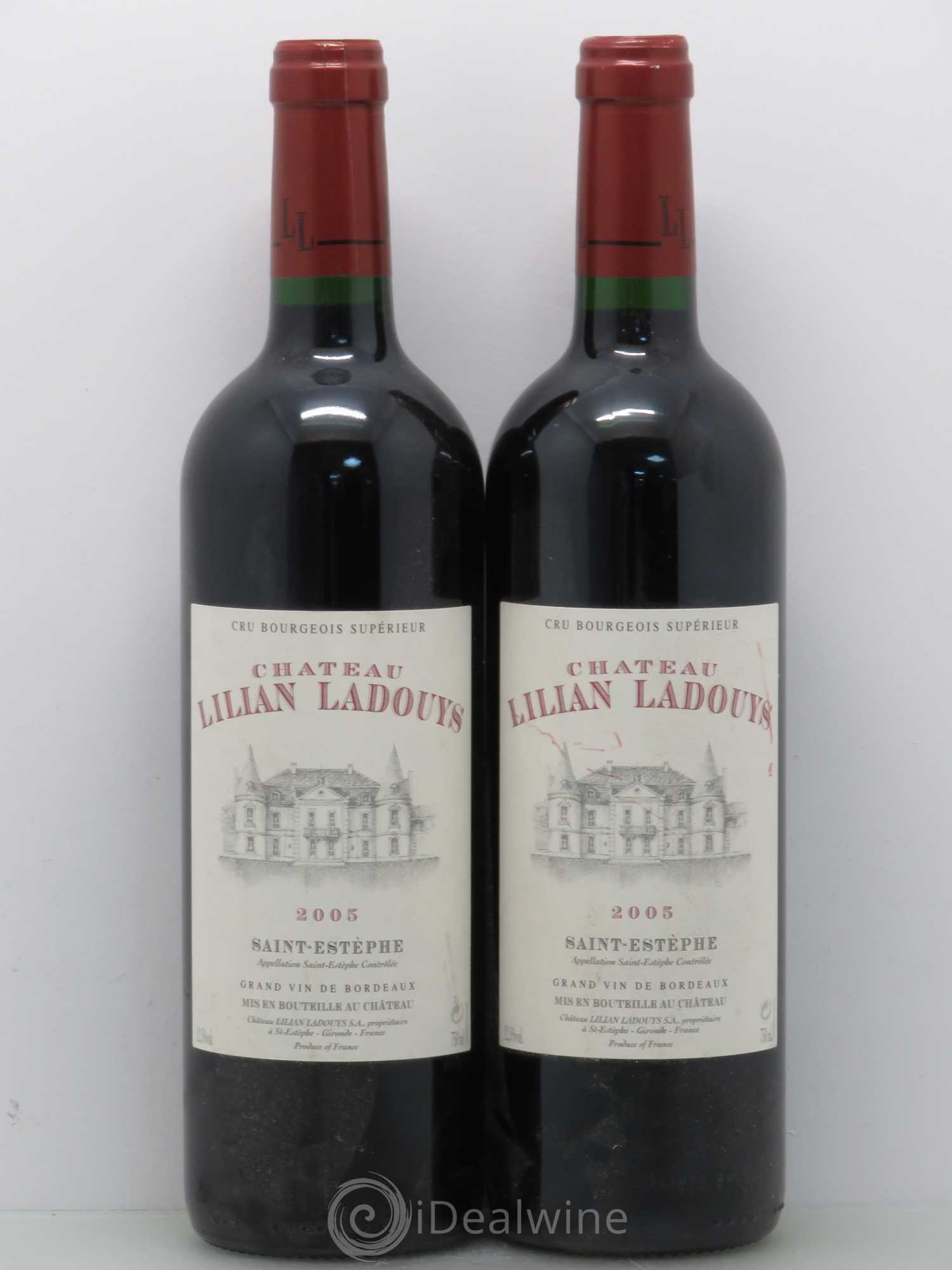 Château Lilian Ladouys Cru Bourgeois (sans prix de reserve) 2005 - Lot de 2 bouteilles - 0
