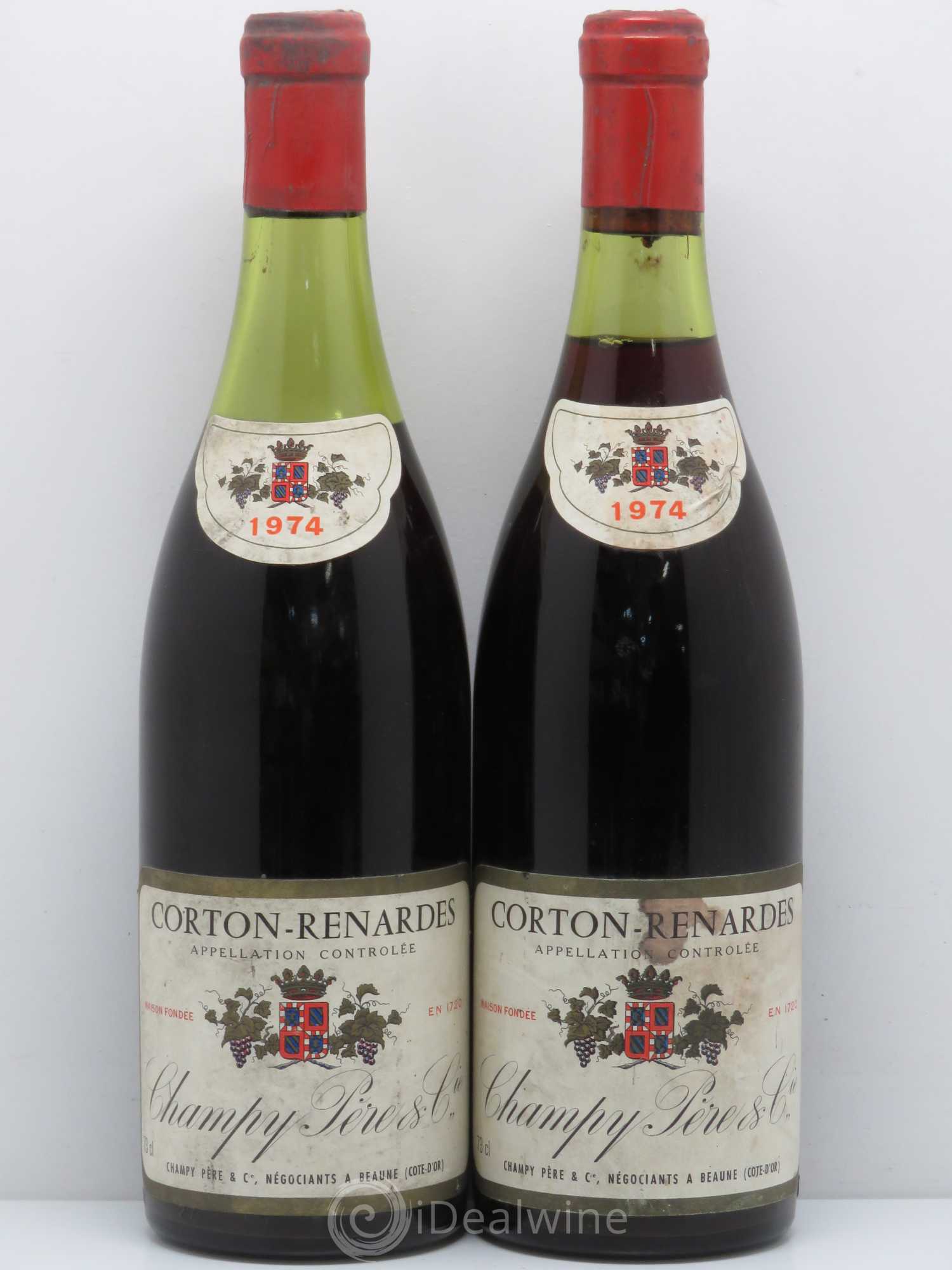Corton Grand Cru Renardes Champy (sans prix de réserve) 1974 - Posten von 2 Flaschen - 0