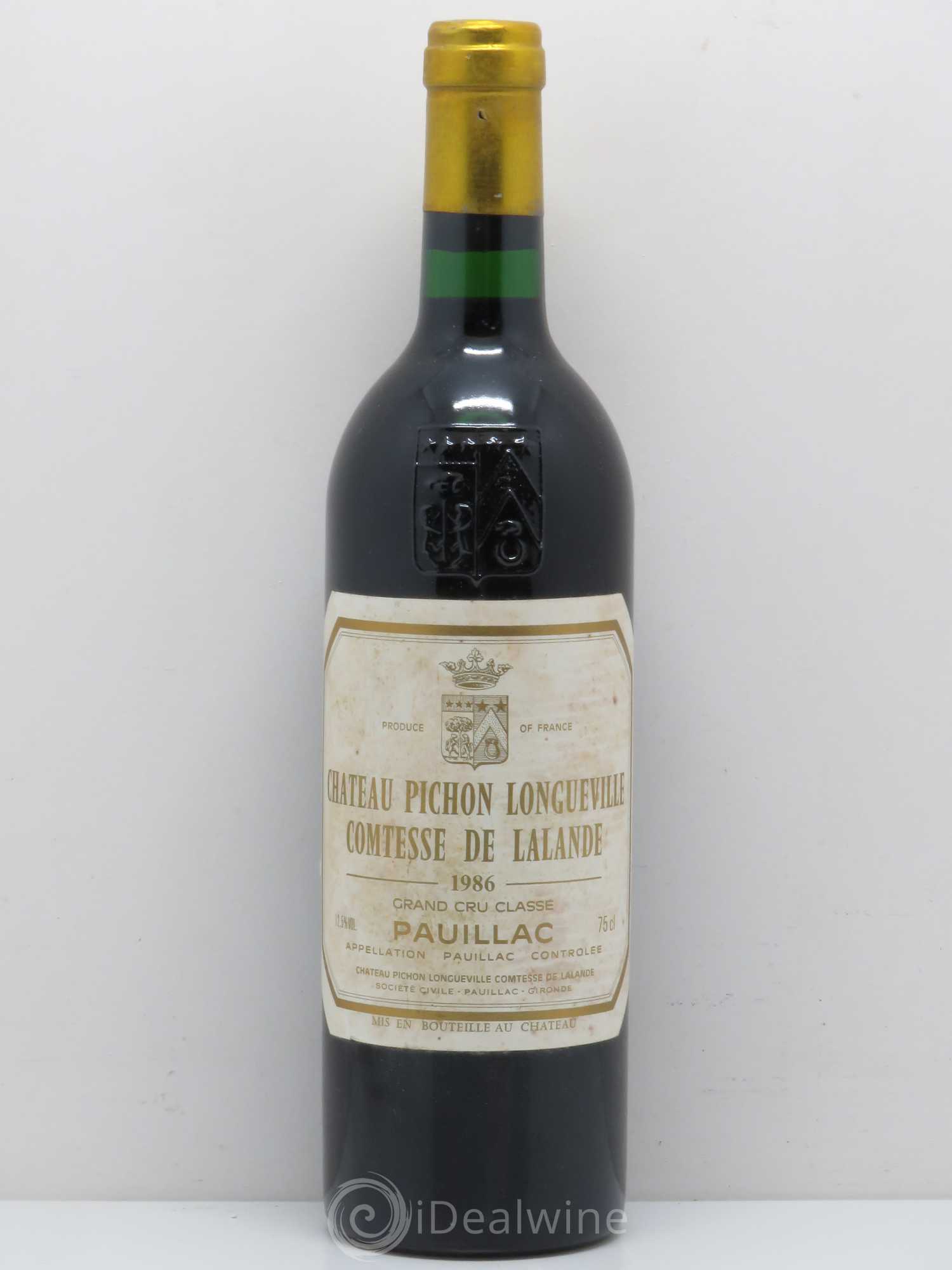 Château Pichon Longueville Comtesse de Lalande 2ème Grand Cru Classé 1986 - Lot de 1 bouteille - 0