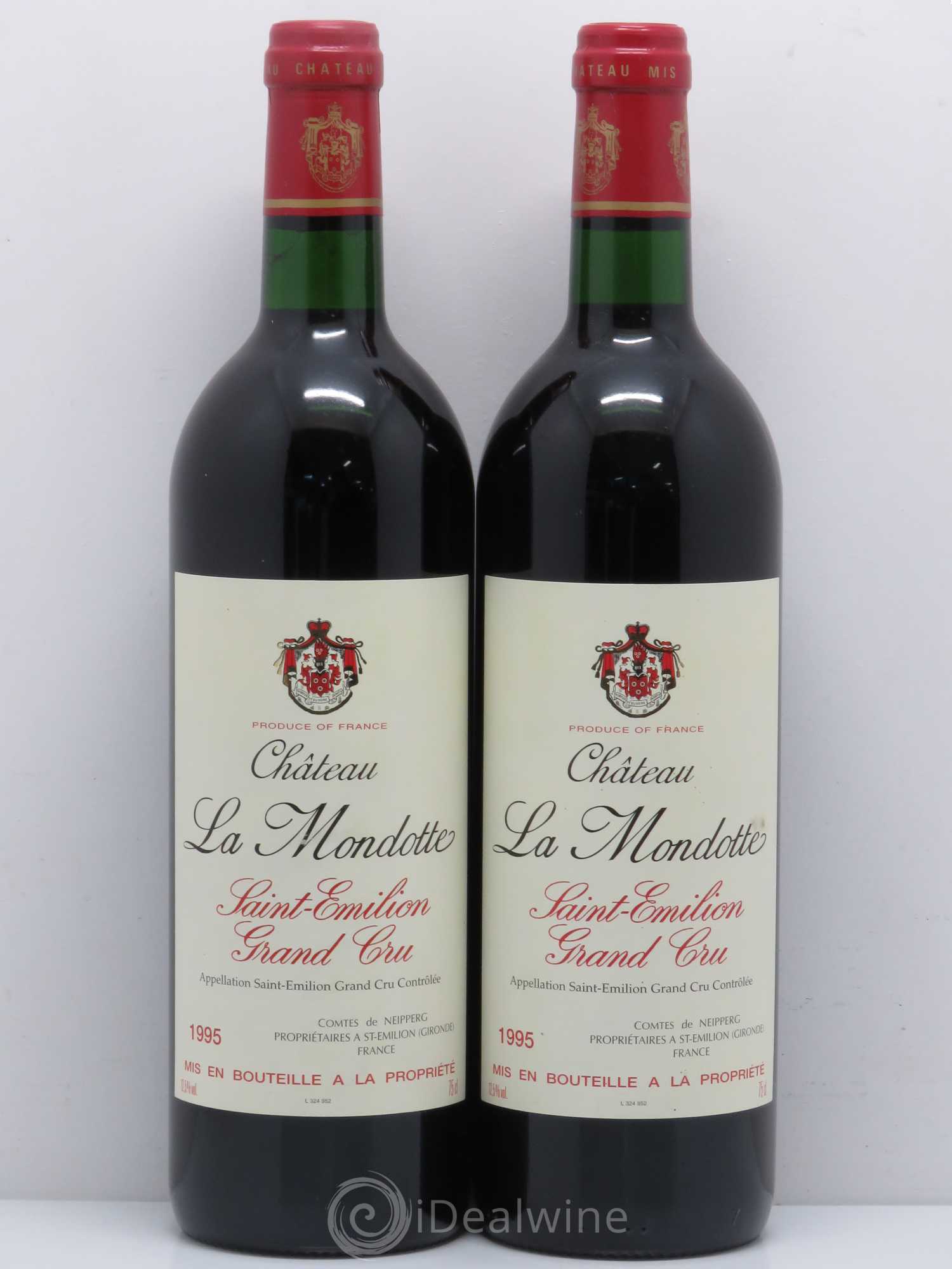 La Mondotte 1er Grand Cru Classé B depuis 2012 1995 - Lot de 2 bouteilles - 0