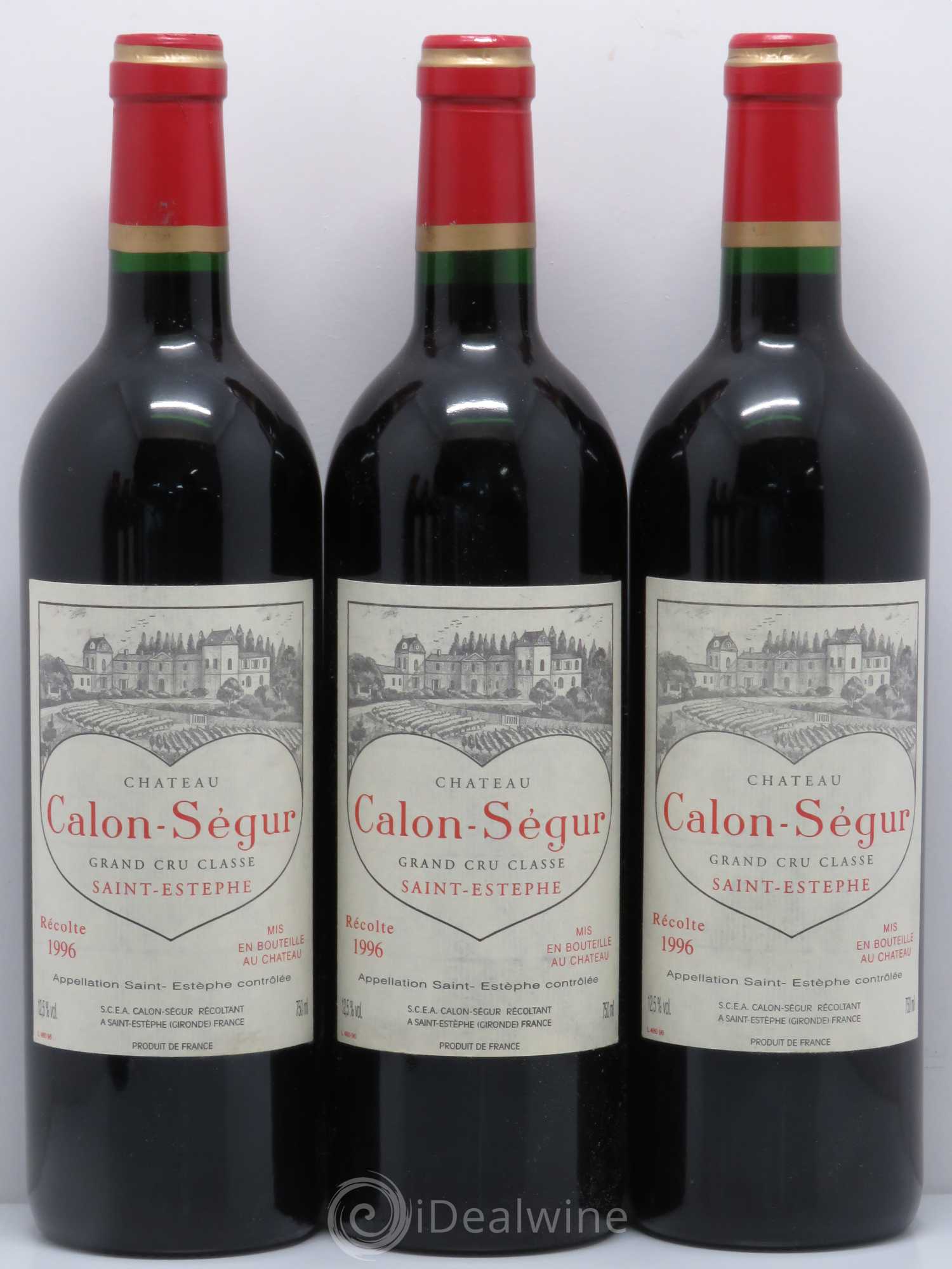 Château Calon Ségur 3ème Grand Cru Classé 1996 - Lot de 6 bouteilles - 1