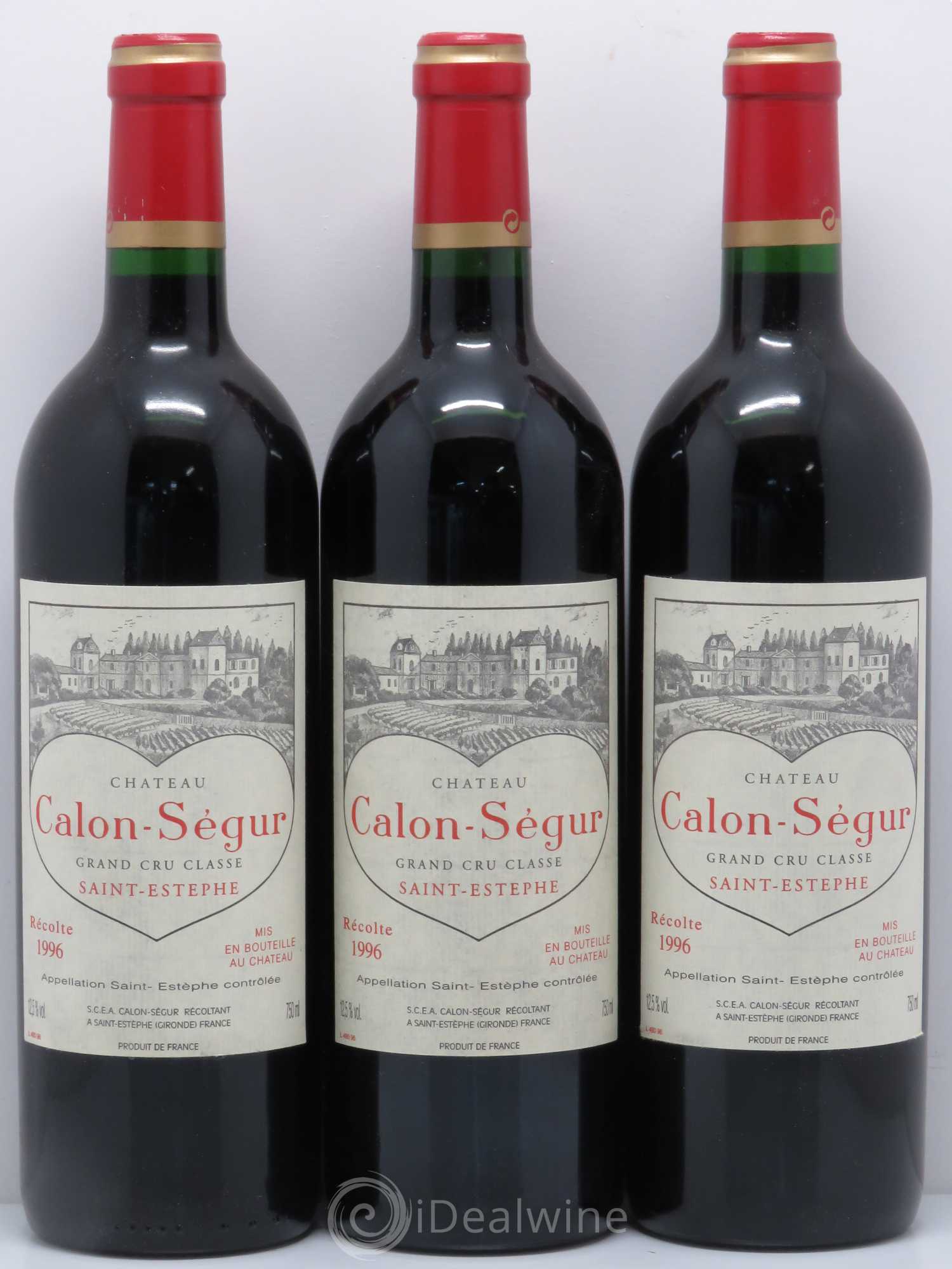Château Calon Ségur 3ème Grand Cru Classé 1996 - Lot de 6 bouteilles - 2