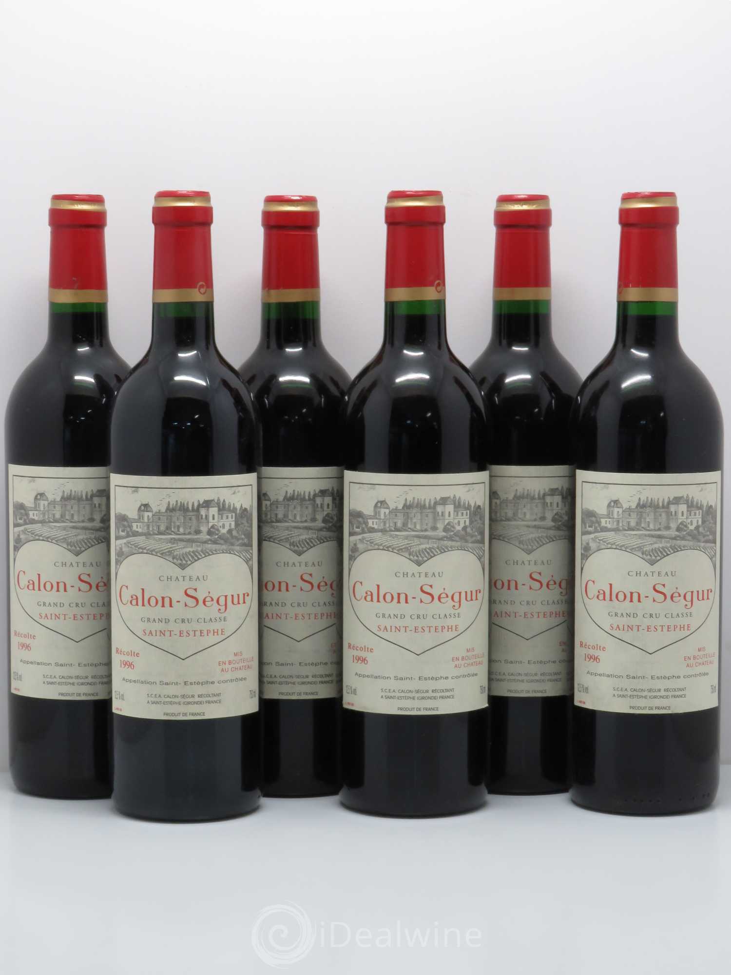 Château Calon Ségur 3ème Grand Cru Classé 1996 - Lot de 6 bouteilles - 0