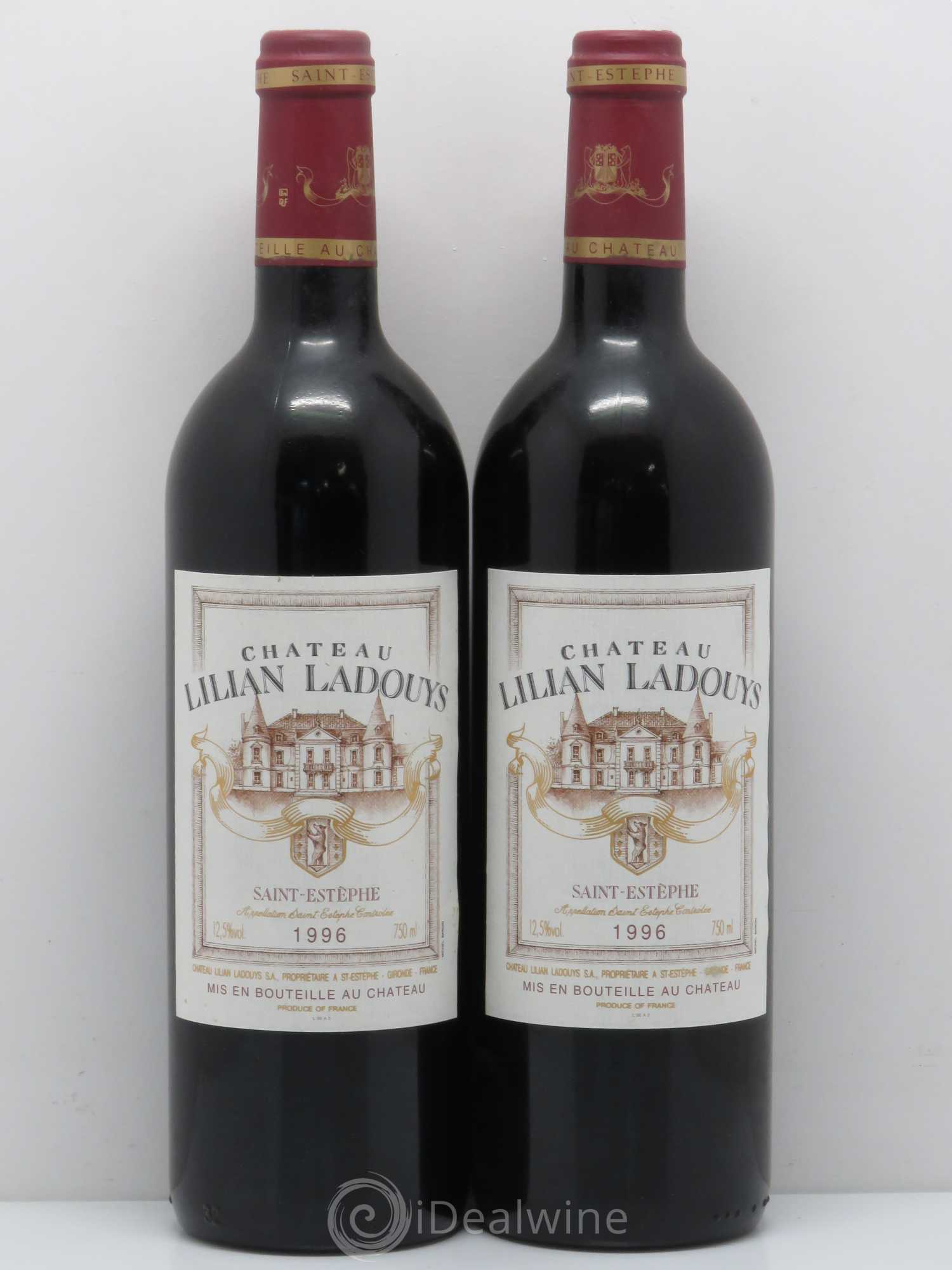 Château Lilian Ladouys Cru Bourgeois 1996 - Lot de 2 bouteilles - 0