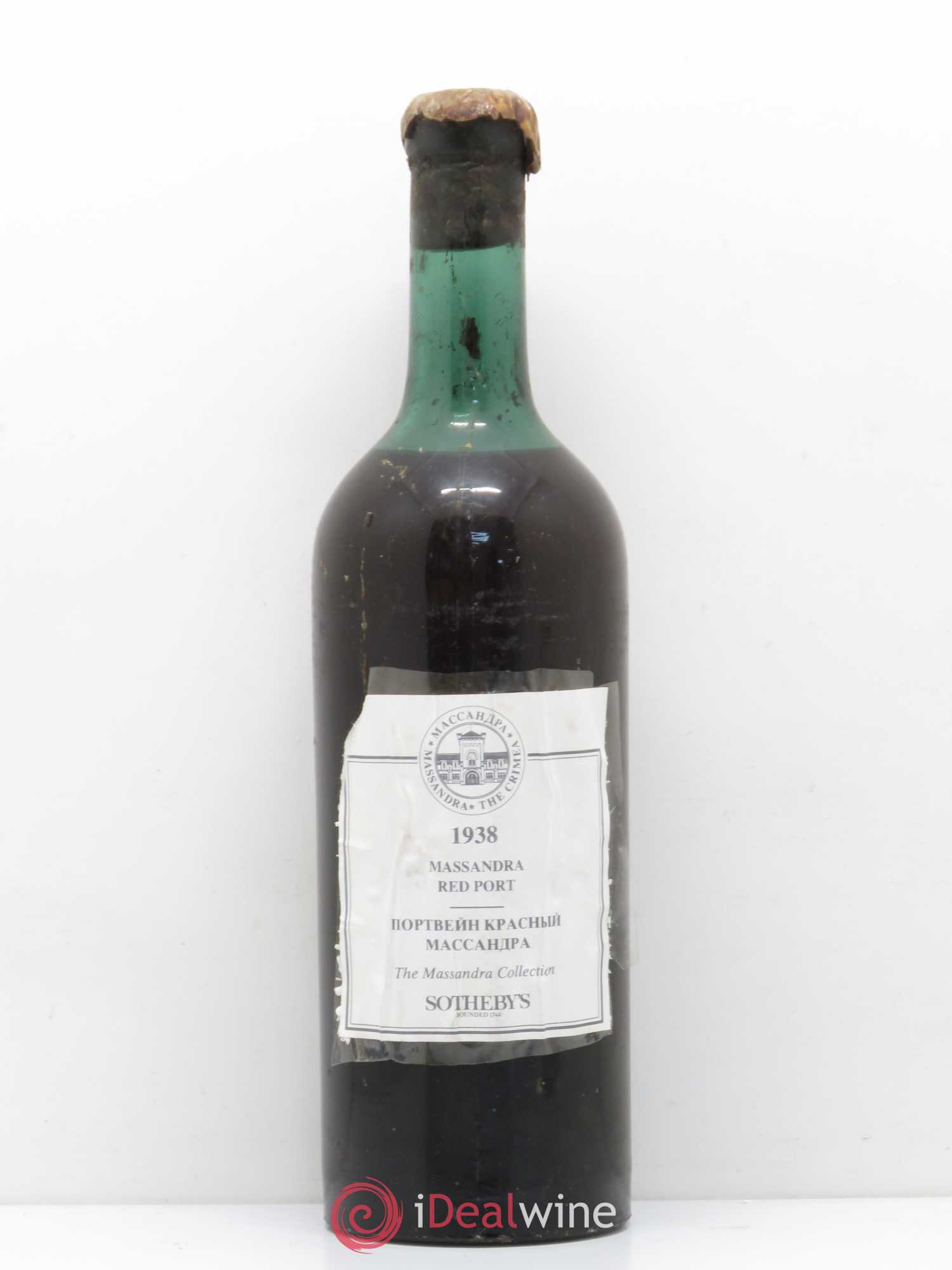 Vins Etrangers Red Port The Massandra Collection Crimea Sotheby's 1938 - Posten von 1 Flasche - 0