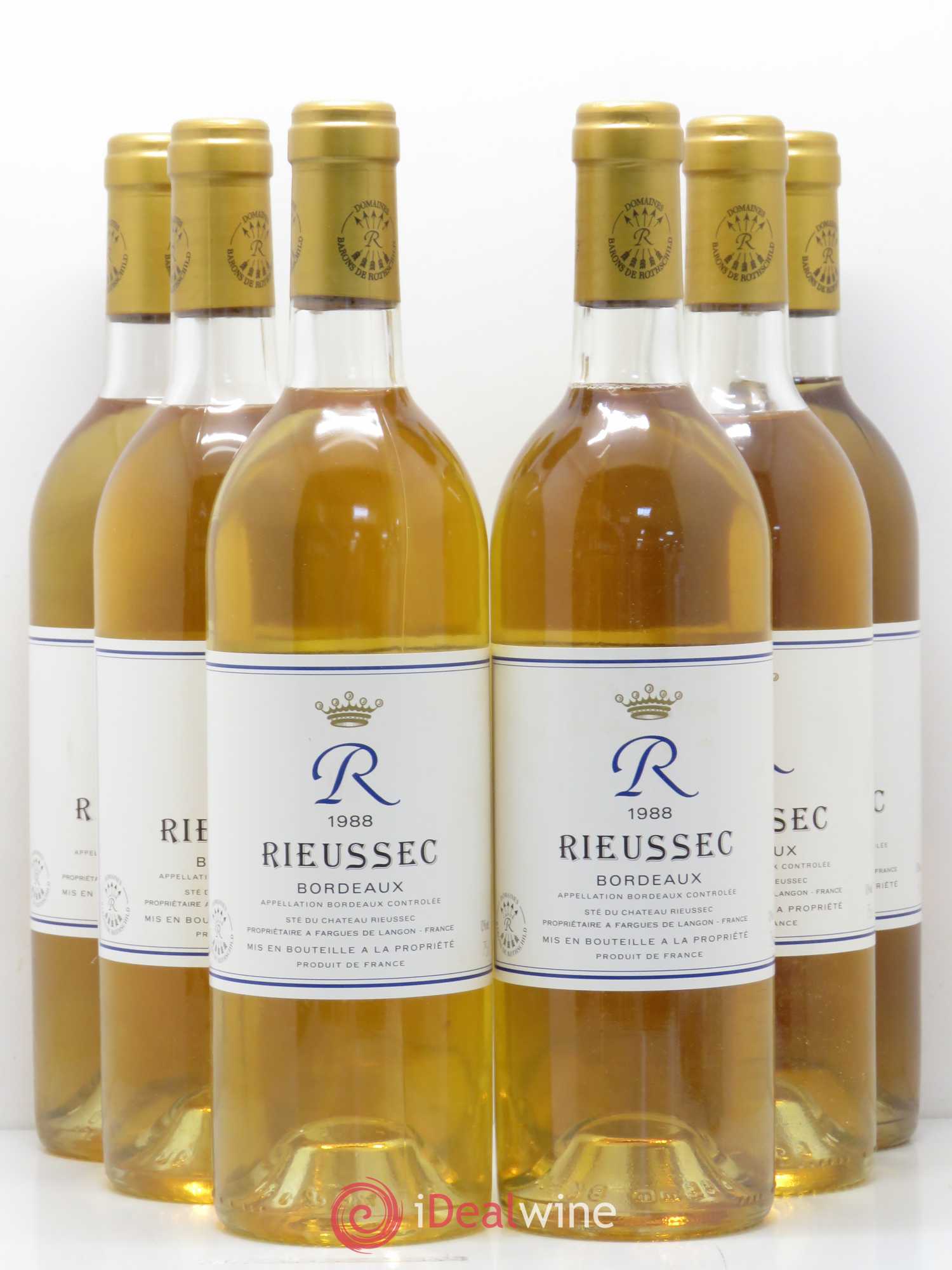 R de Rieussec 1988 - Posten von 6 Flaschen - 0