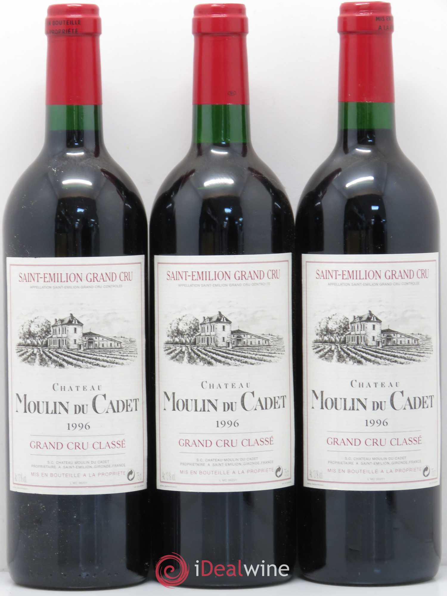 Château Moulin du Cadet Grand Cru Classé 1996 - Lot de 6 bouteilles - 2