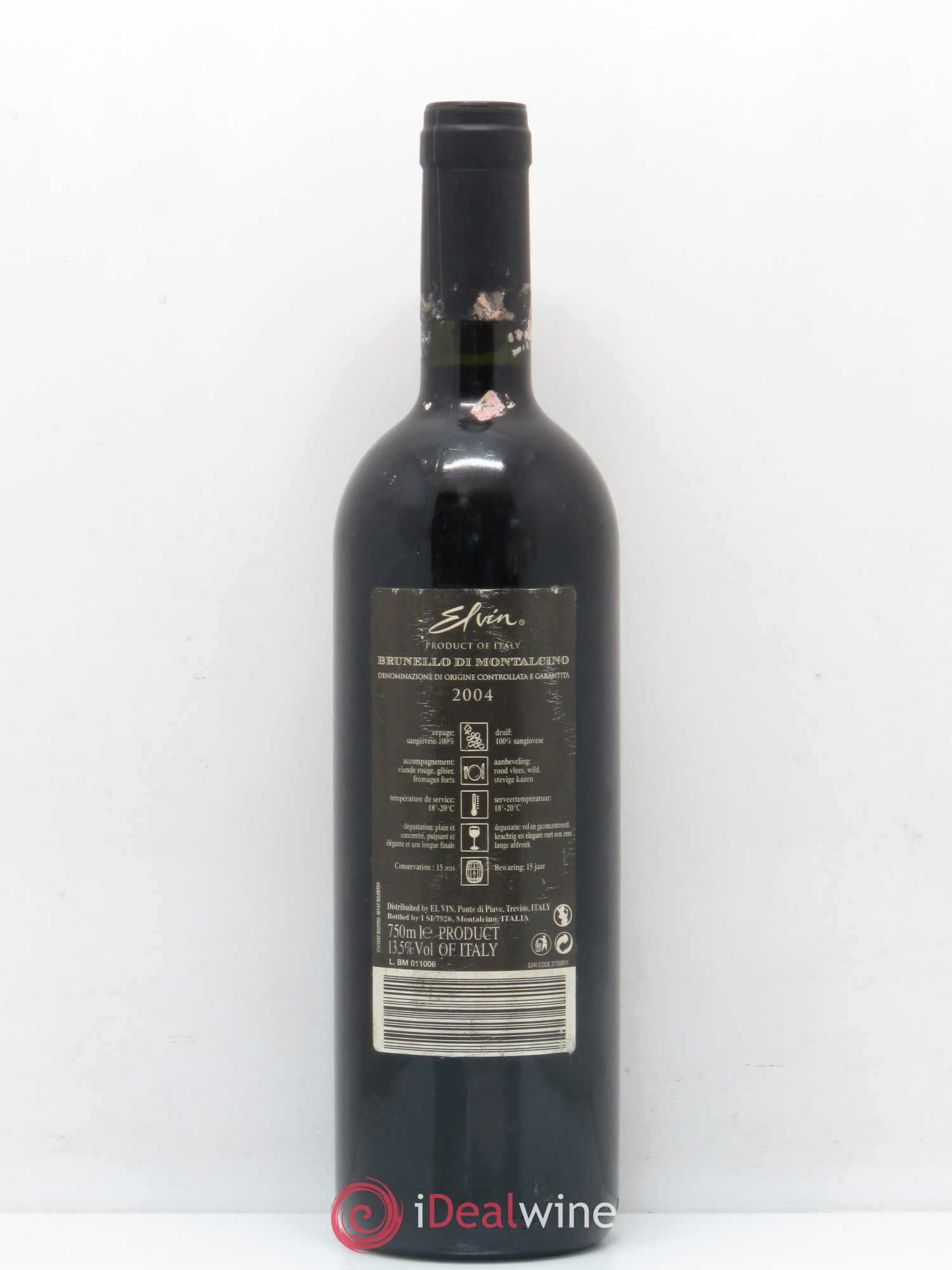 Brunello di Montalcino Elvin 2004 - Lot de 1 bouteille - 1