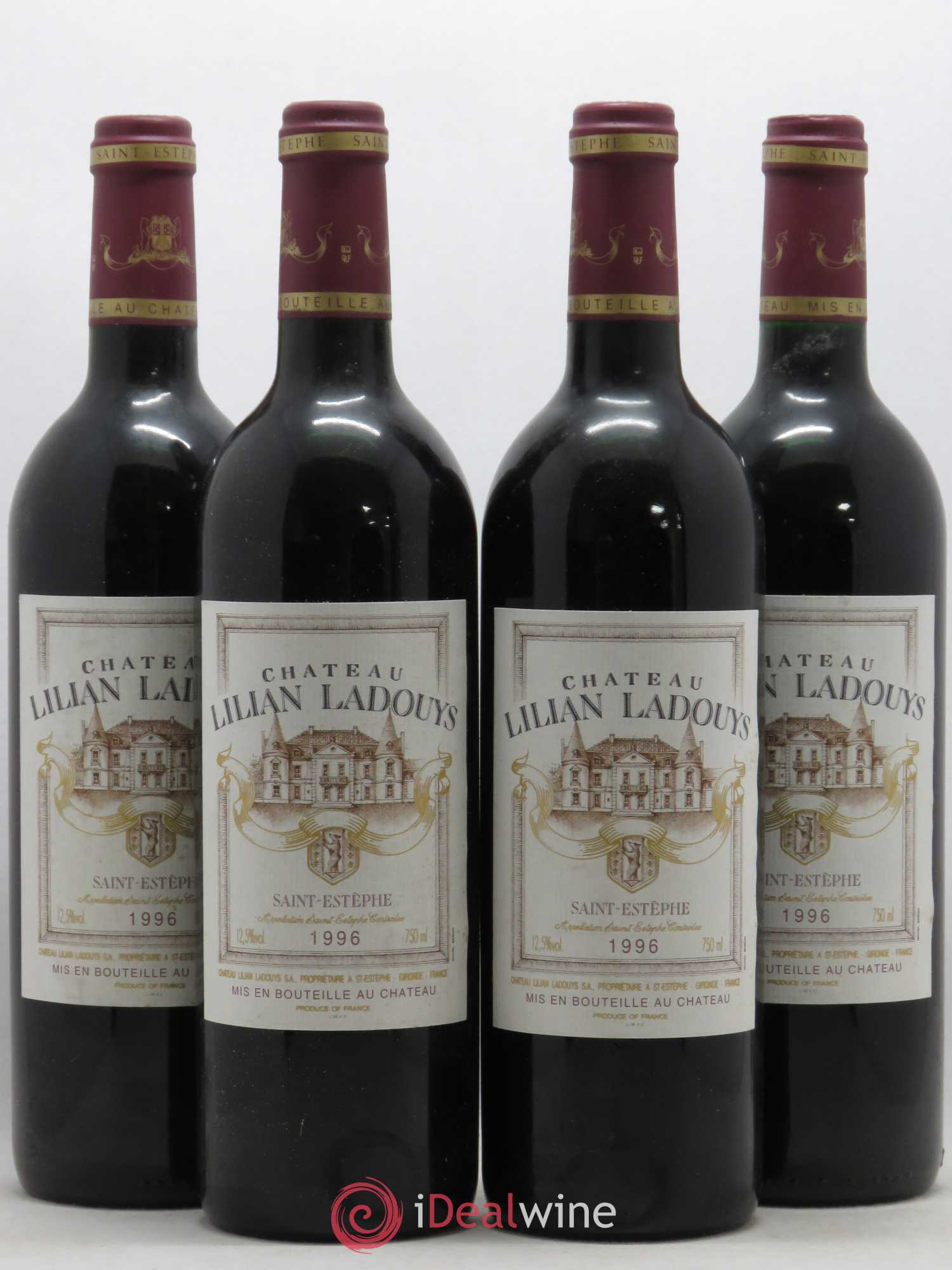 Château Lilian Ladouys Cru Bourgeois 1996 - Lot de 4 bouteilles - 0