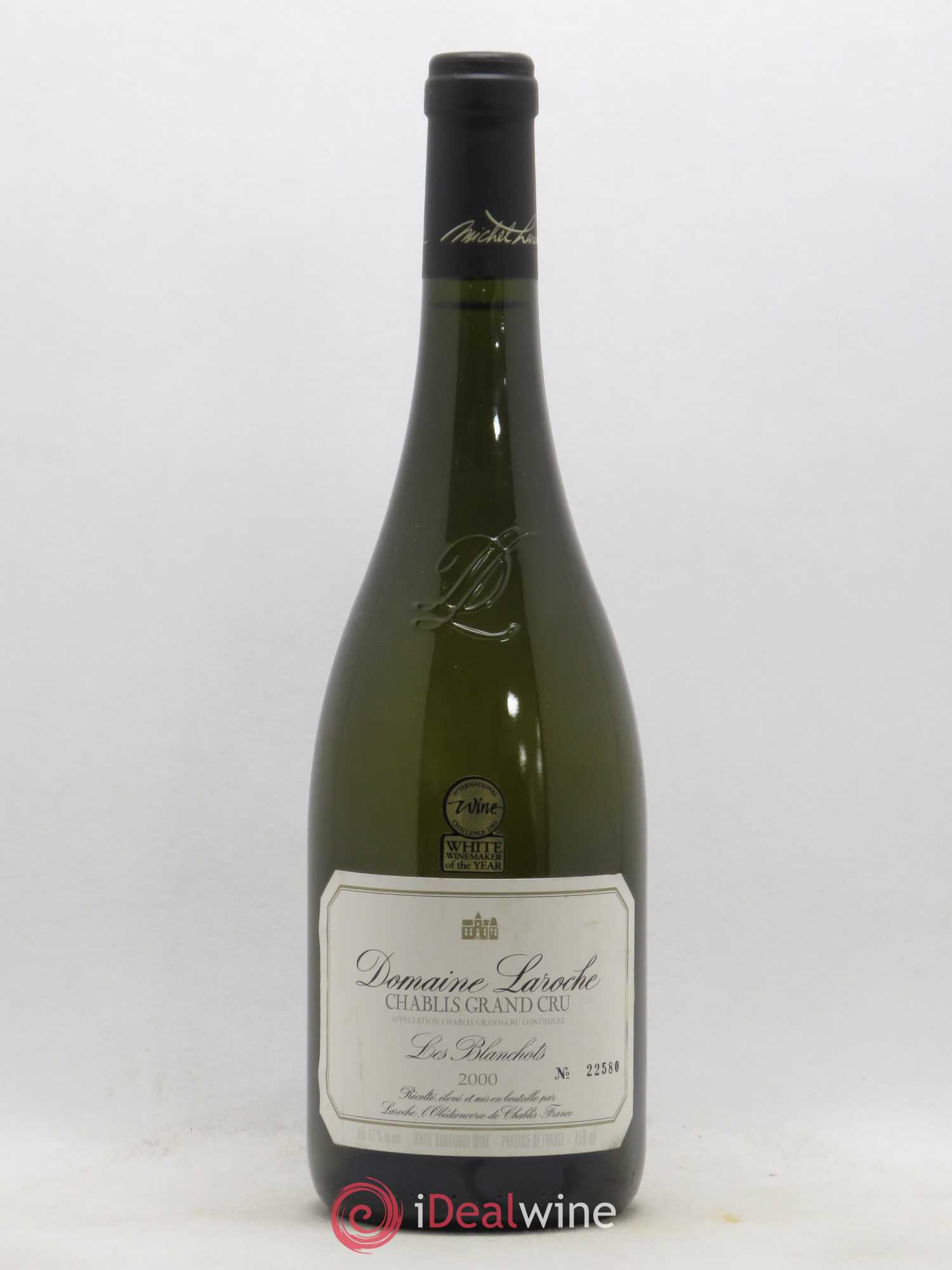Chablis Grand Cru Les Blanchots Domaine Laroche 2000 - Lot de 1 bouteille - 0