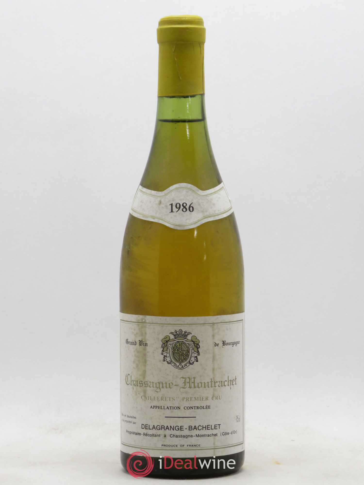 Chassagne-Montrachet 1er Cru Caillerets Domaine Delagrange-Bachelet 1986 - Posten von 1 Flasche - 0